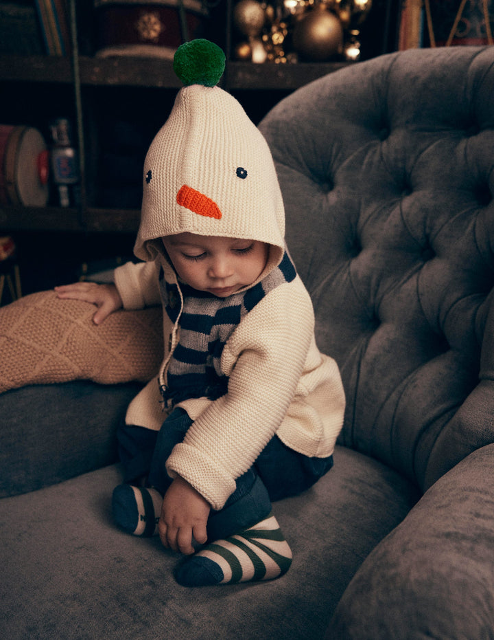 Novelty Cotton Knitted Jacket-Snowman