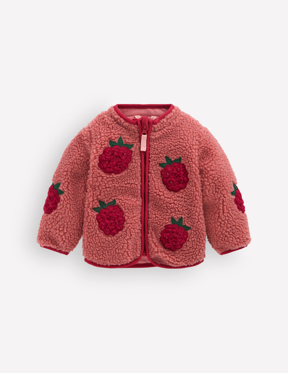 Cosy Borg Jacket-Rose Blackberry Applique - Image 5