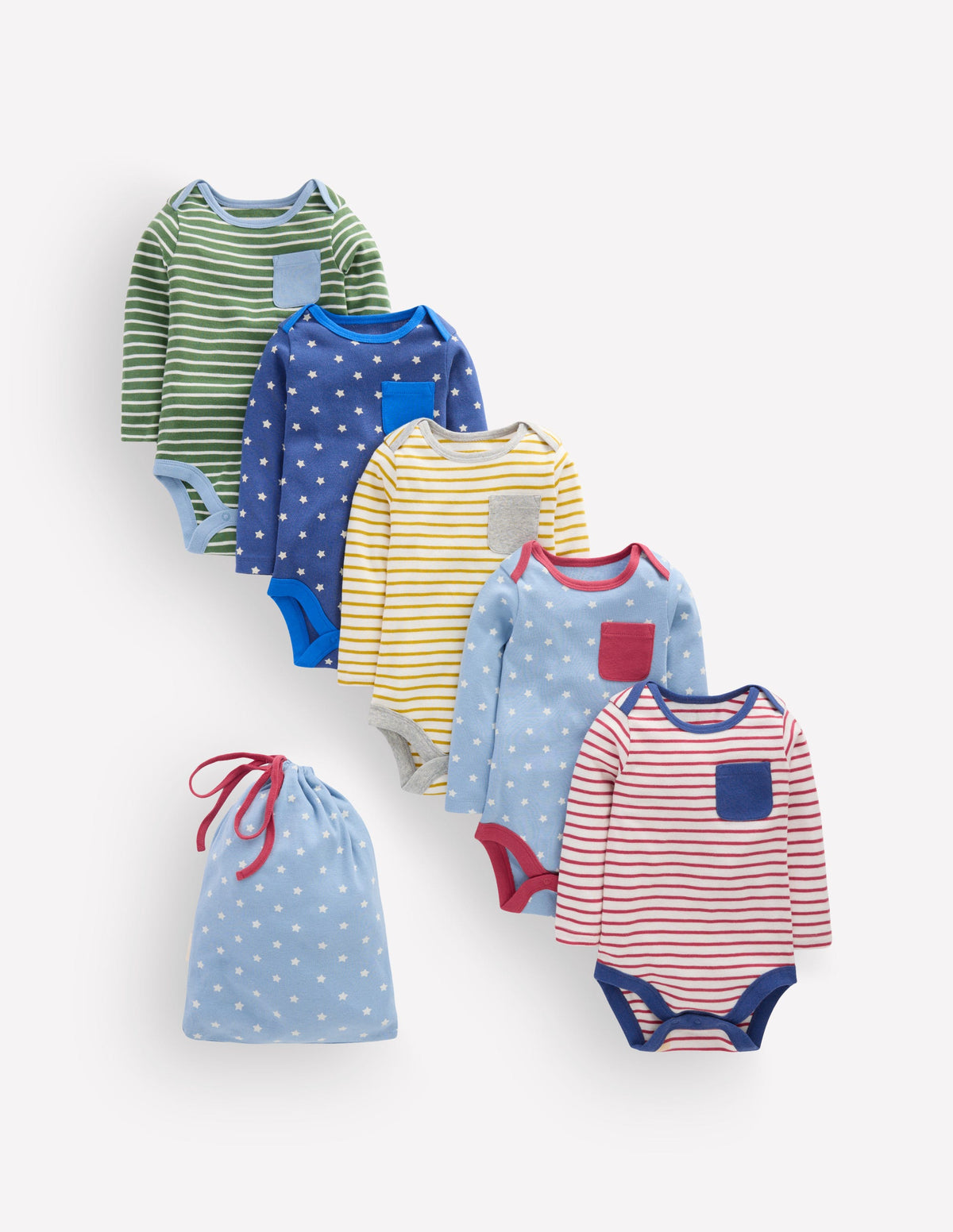 5-pack Cotton Bodies-Multi Stars-1