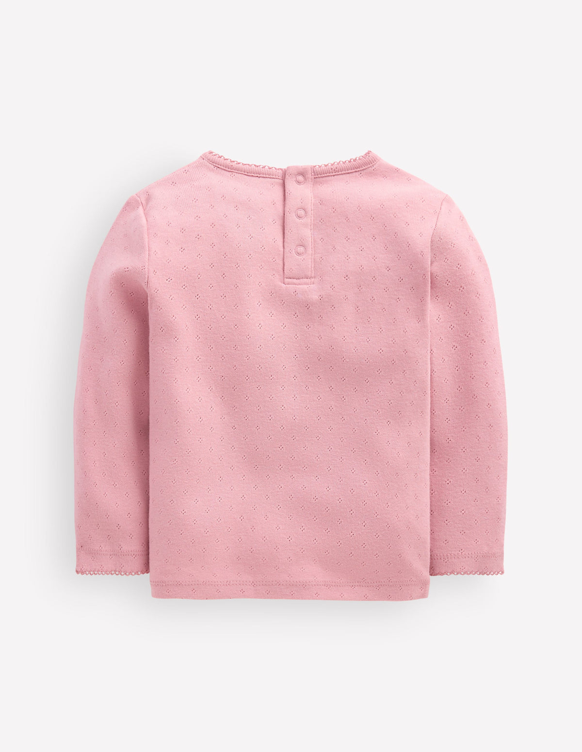 Cotton Pointelle Top-Pink - Image 2