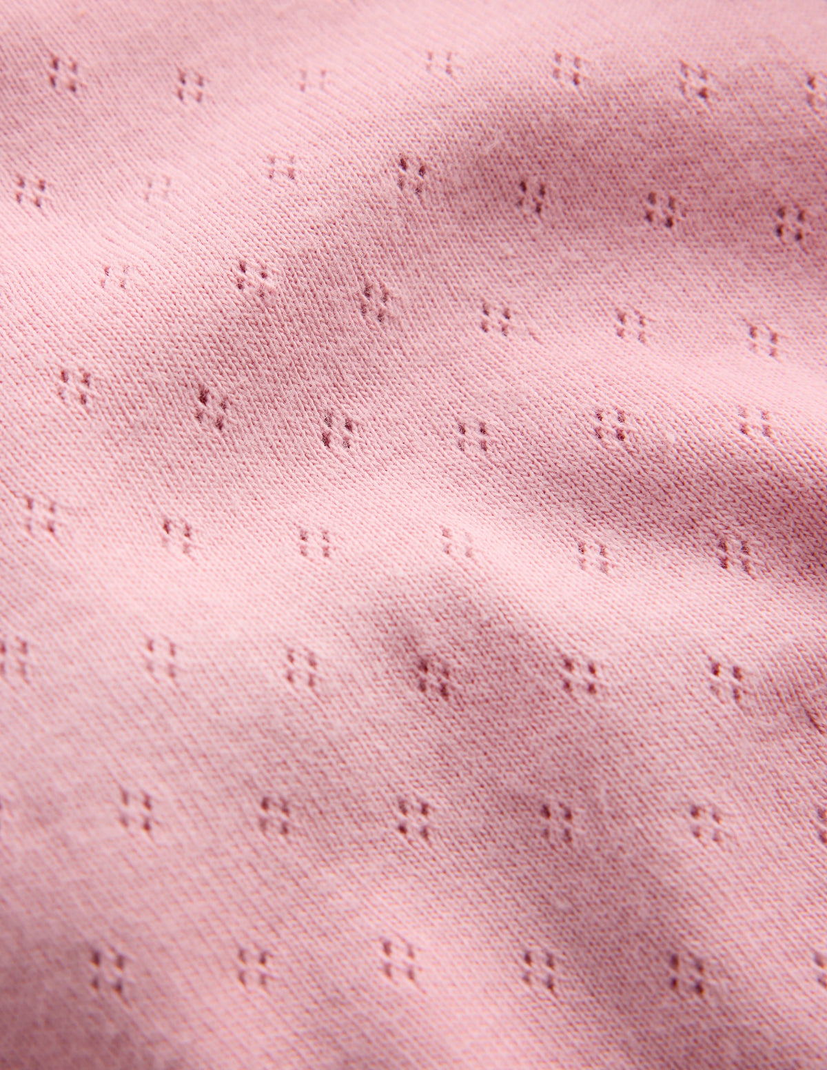 Cotton Pointelle Top-Pink-3