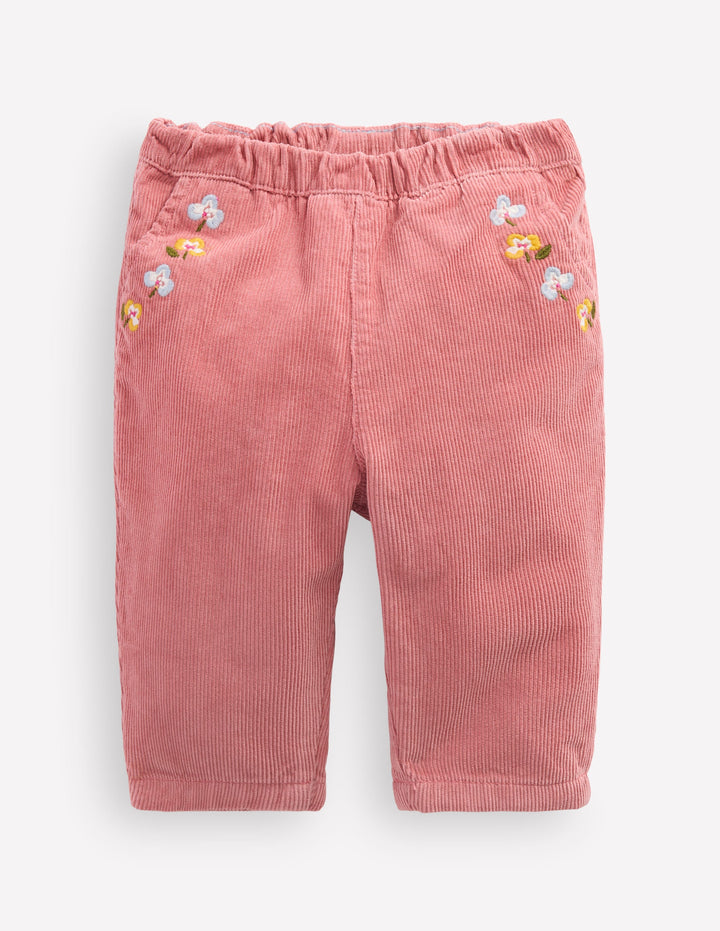 Cotton Cord Trousers-Pink