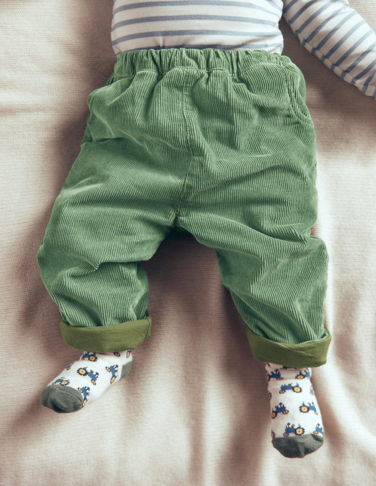 Cotton Cord Trousers-Green-3