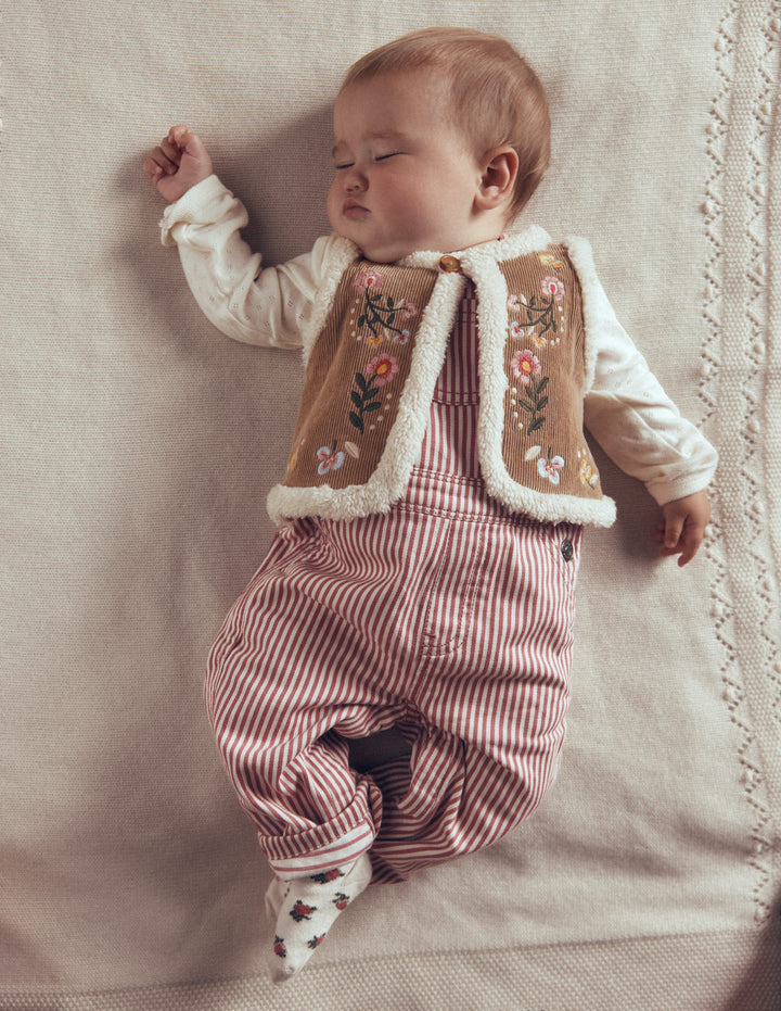 Embroidered Borg Gilet-Neutral Embroidery