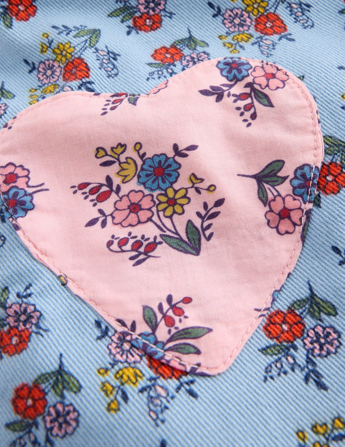 Woven Dungarees Set-Blue Sprouting Garden - Image 3