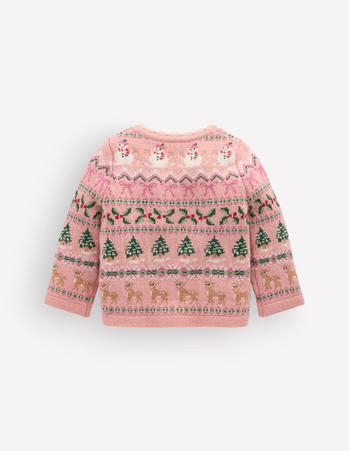 Fair Isle Cardigan-Vintage Pink Festive Fair Isle-3
