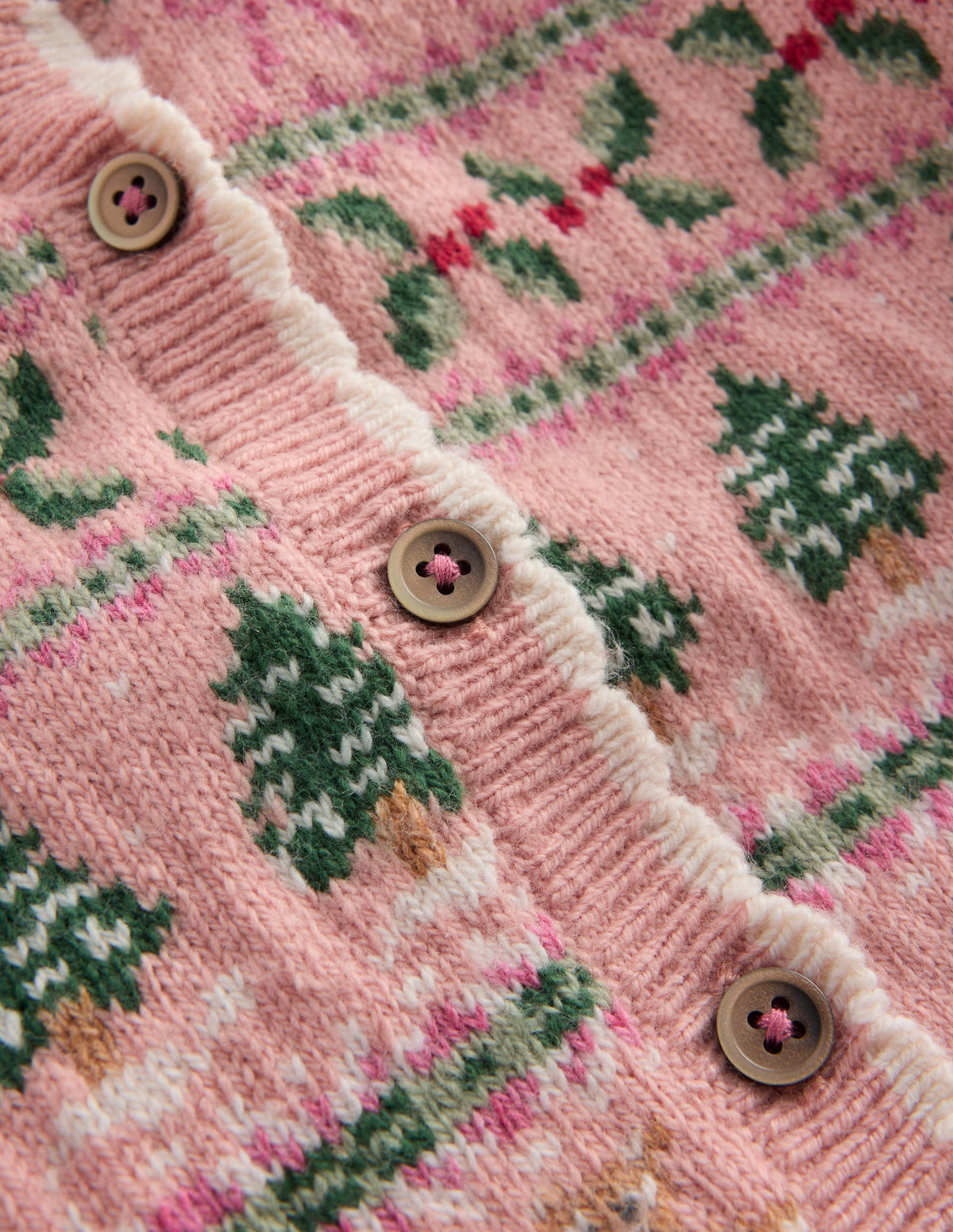 Fair Isle Cardigan-Vintage Pink Festive Fair Isle-2