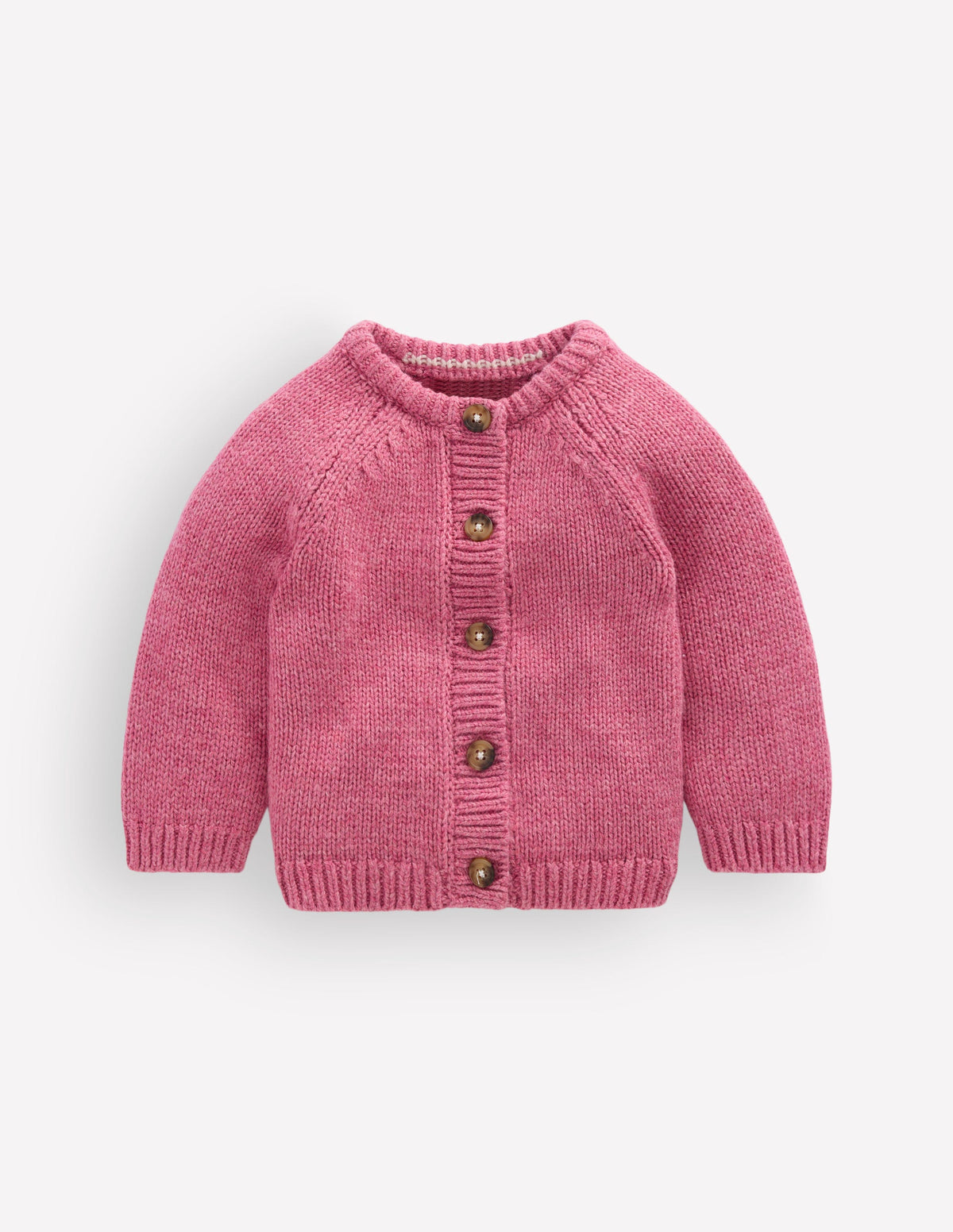 Chunky Cardigan-Pink Heather Marl-2