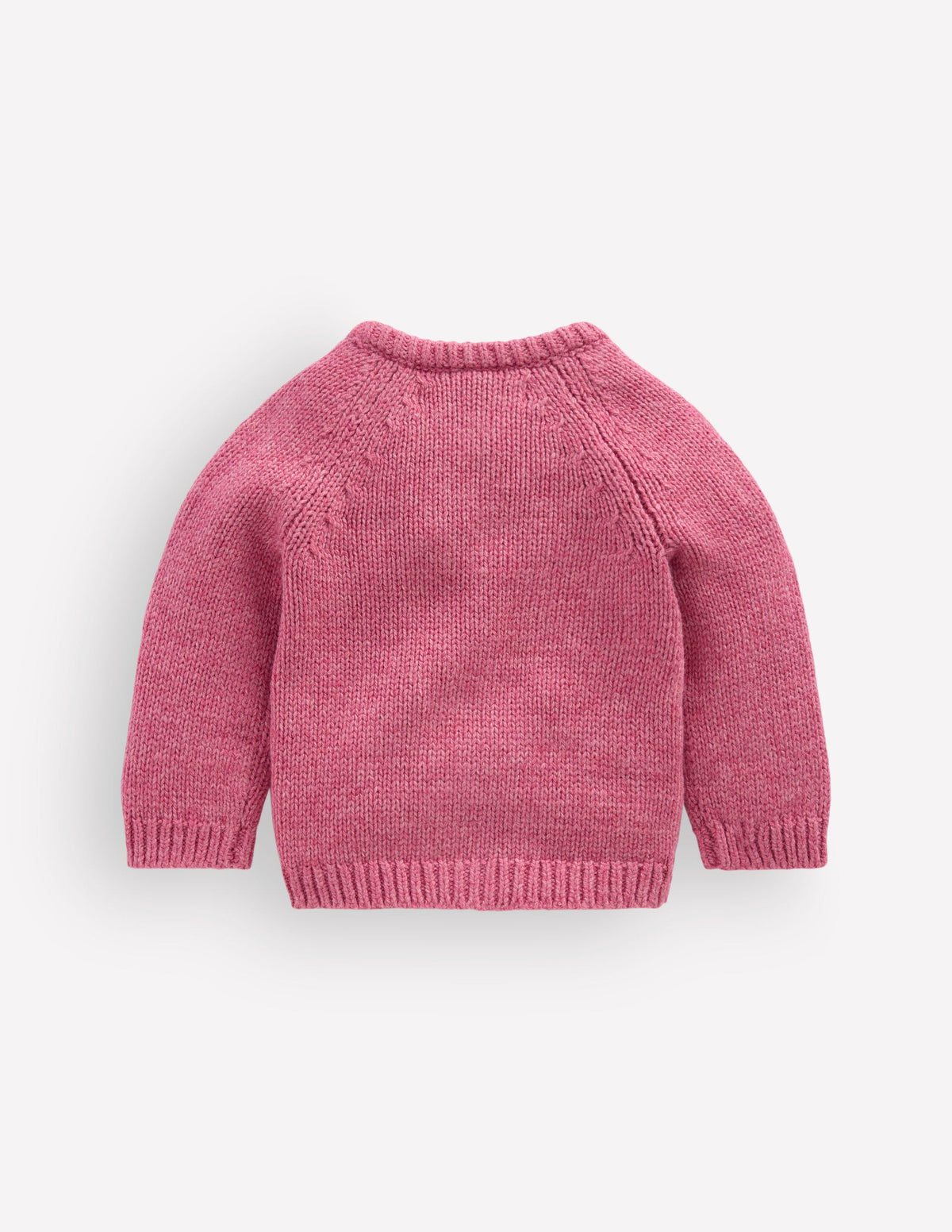 Chunky Cardigan-Pink Heather Marl-3