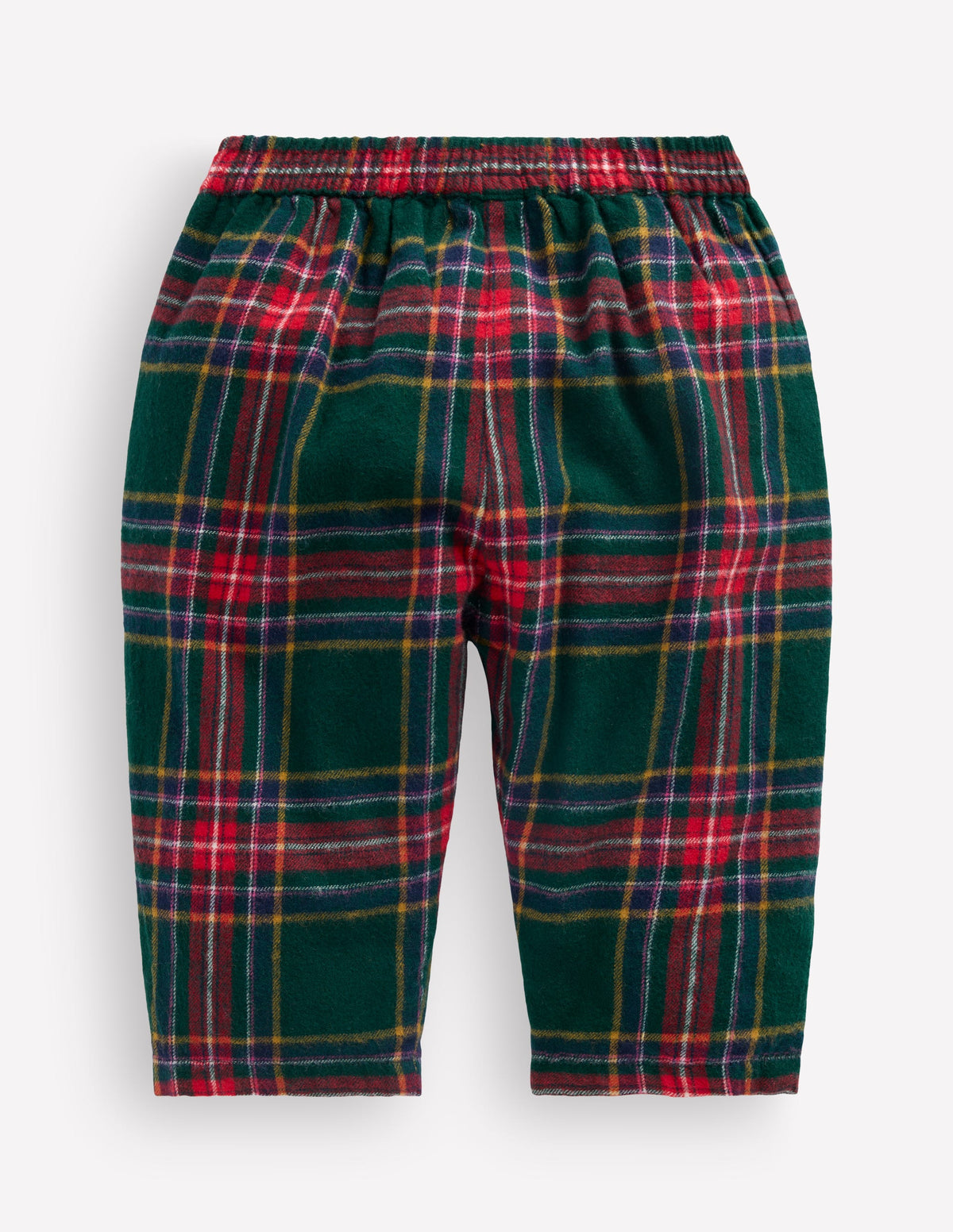 Woven Pull-on Trousers-Green/Red Check - Image 2