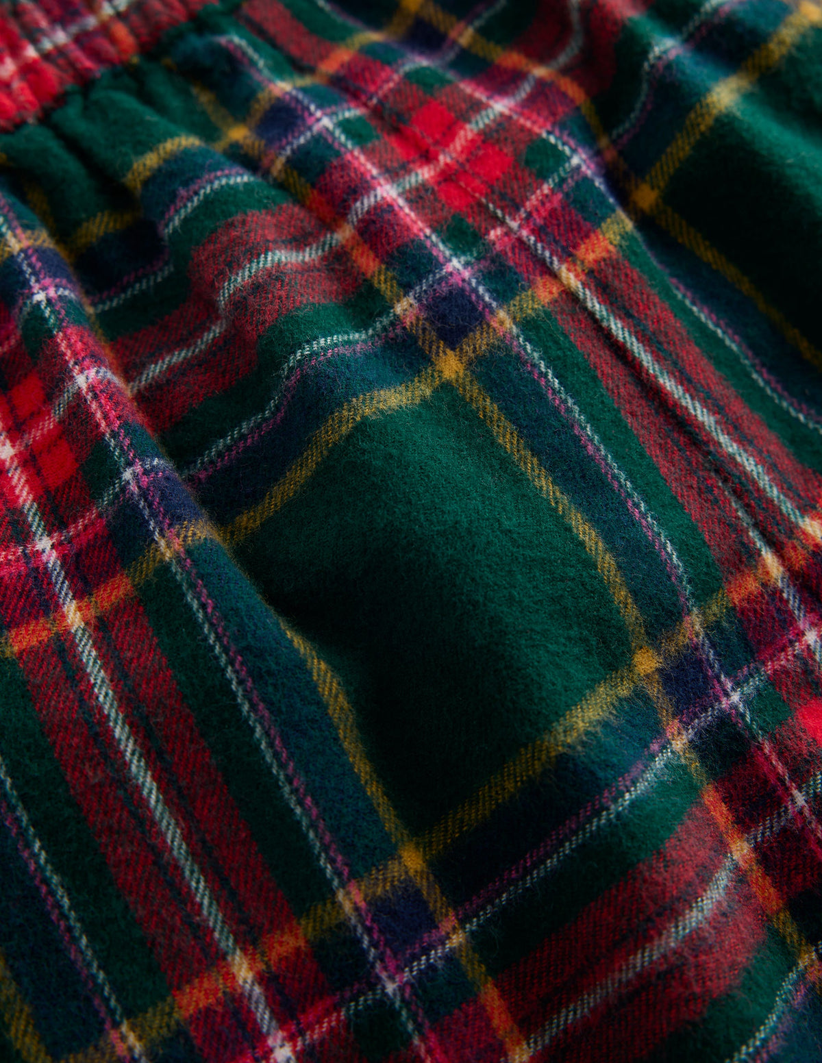 Woven Pull-on Trousers-Green/Red Check-3