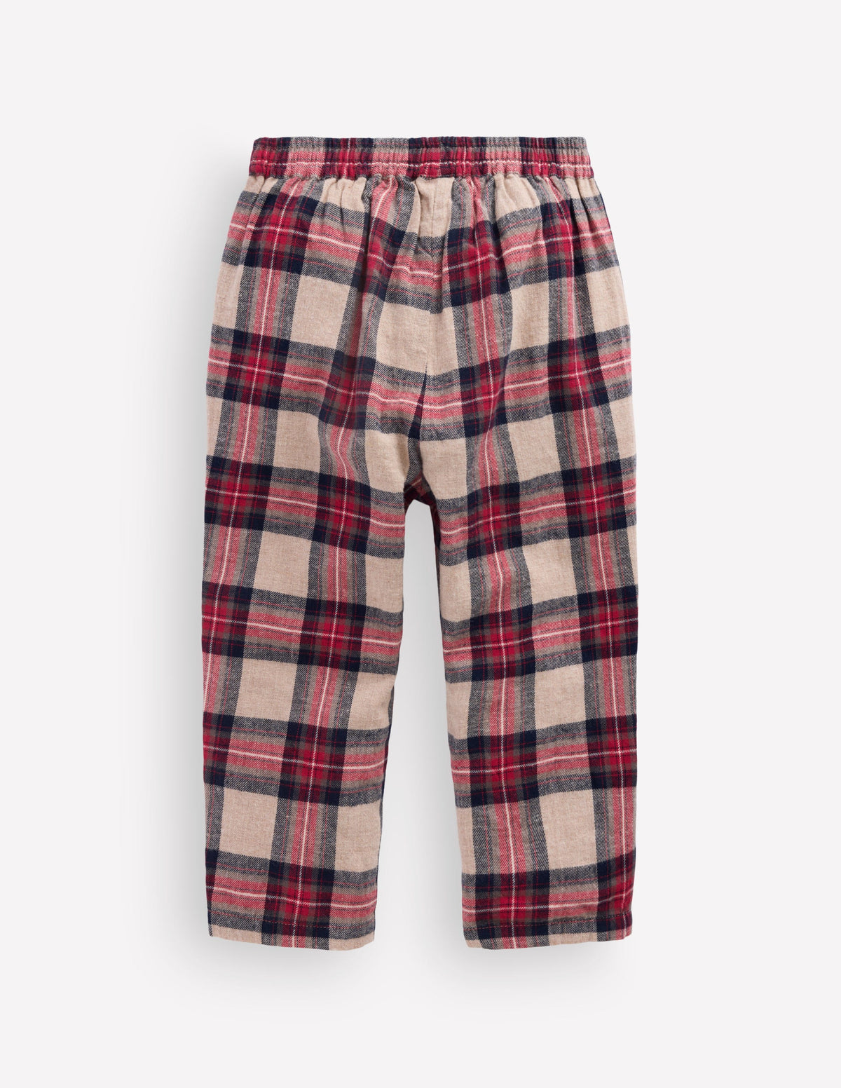 Woven Pull-on Trousers-Oatmeal Check-6