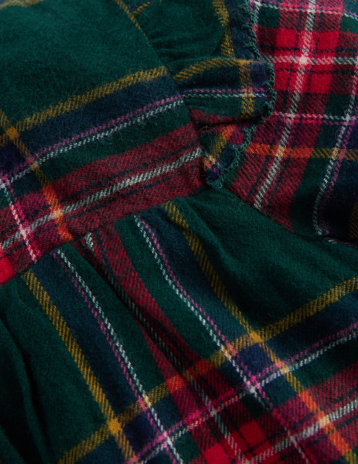 Woven Bubble Romper-Green/Red Check - Image 7