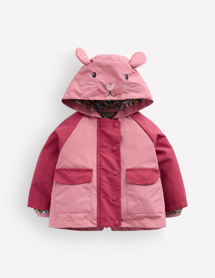 3-in-1 Shower Resistant Coat-Vintage Rose Bunny