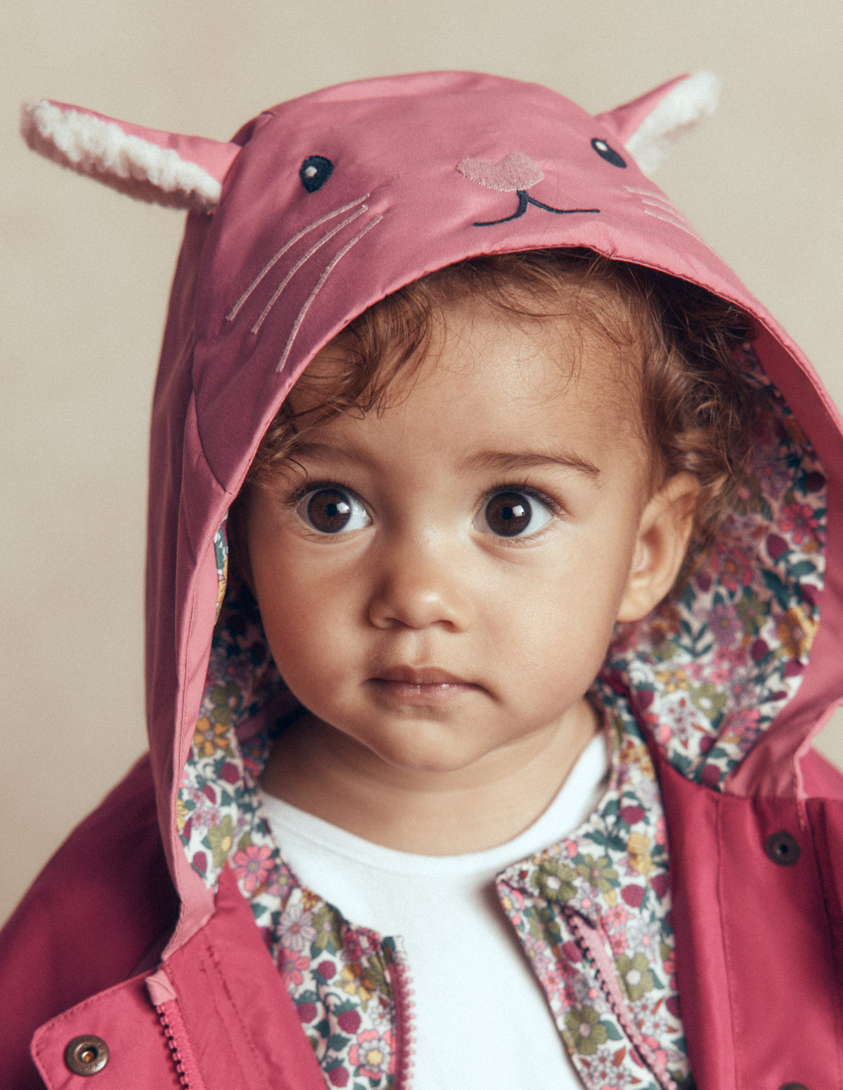 3-in-1 Shower Resistant Coat-Vintage Rose Bunny - Image 4