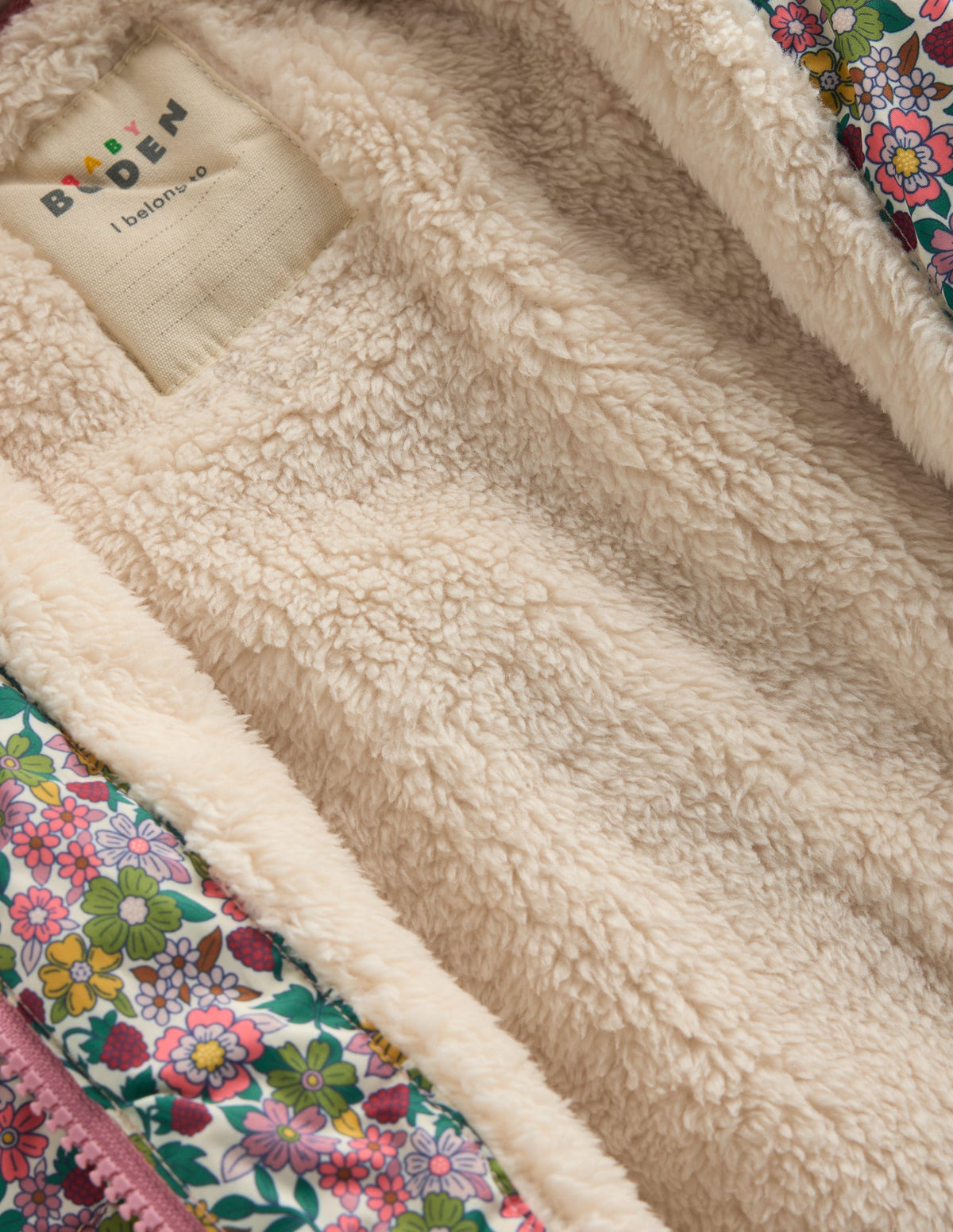 Cosy Lined Puffer Jacket-Papyrus Raspberry Floral-2