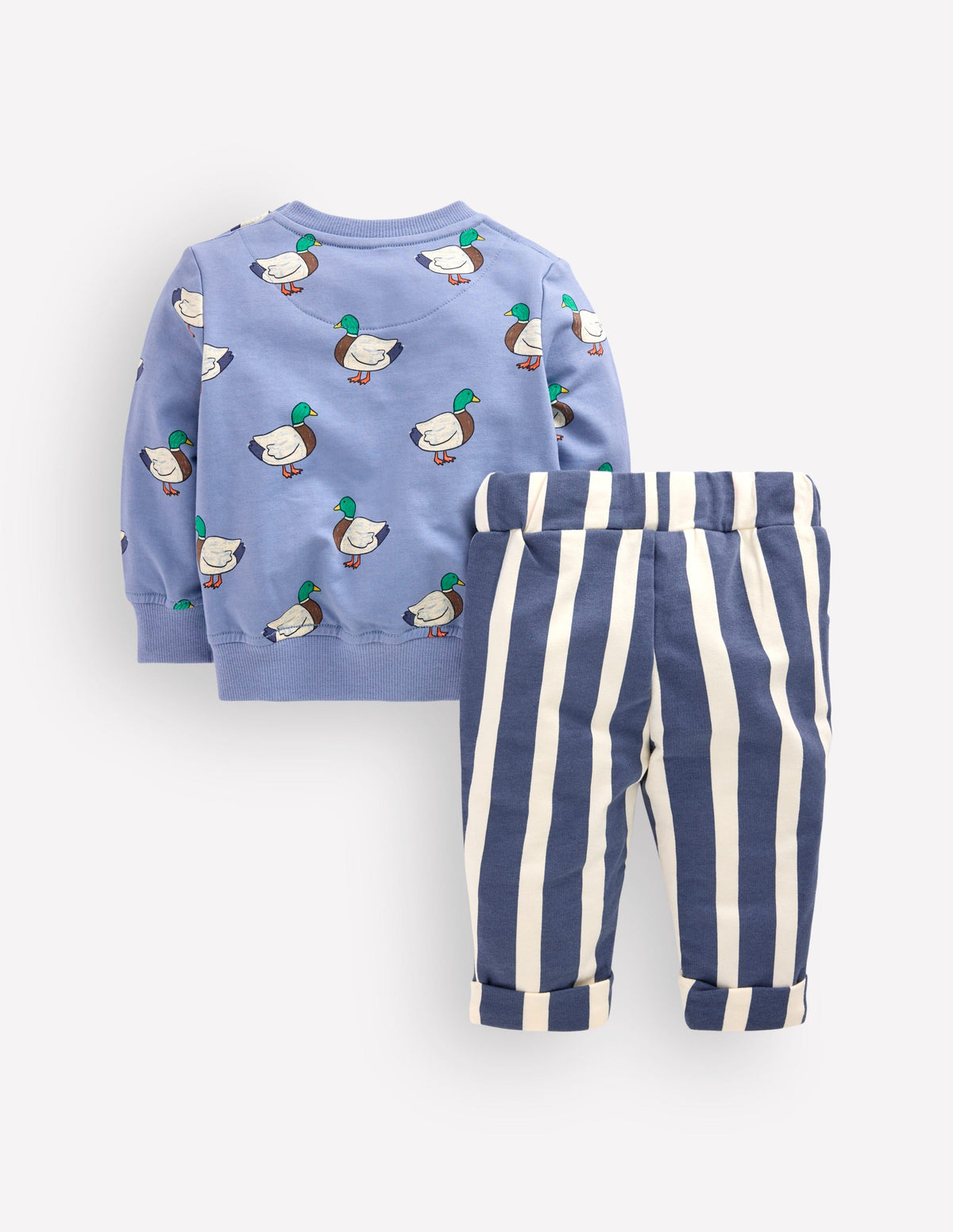 Striped Sweatshirt Play Set-French Blue Ducks - Image 3