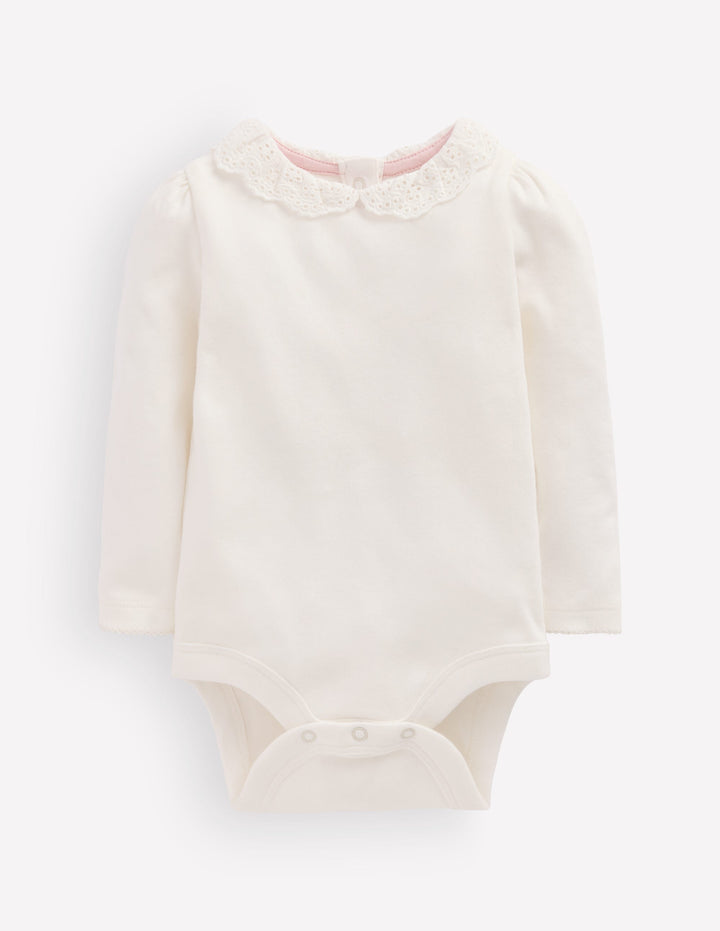 Broderie Collared Body-Ivory