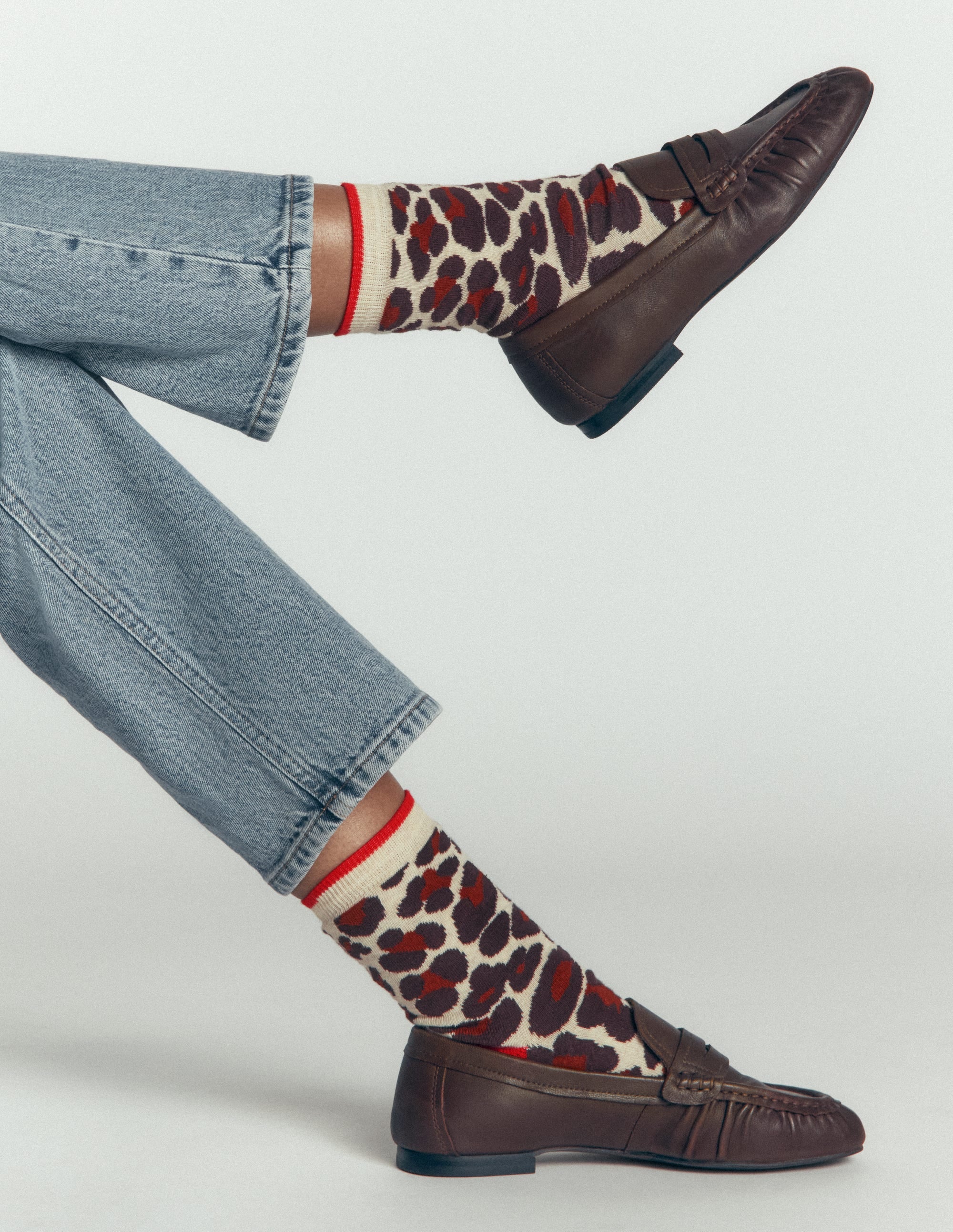 3 Pack Novelty Socks-Leopard Multi - Image 2