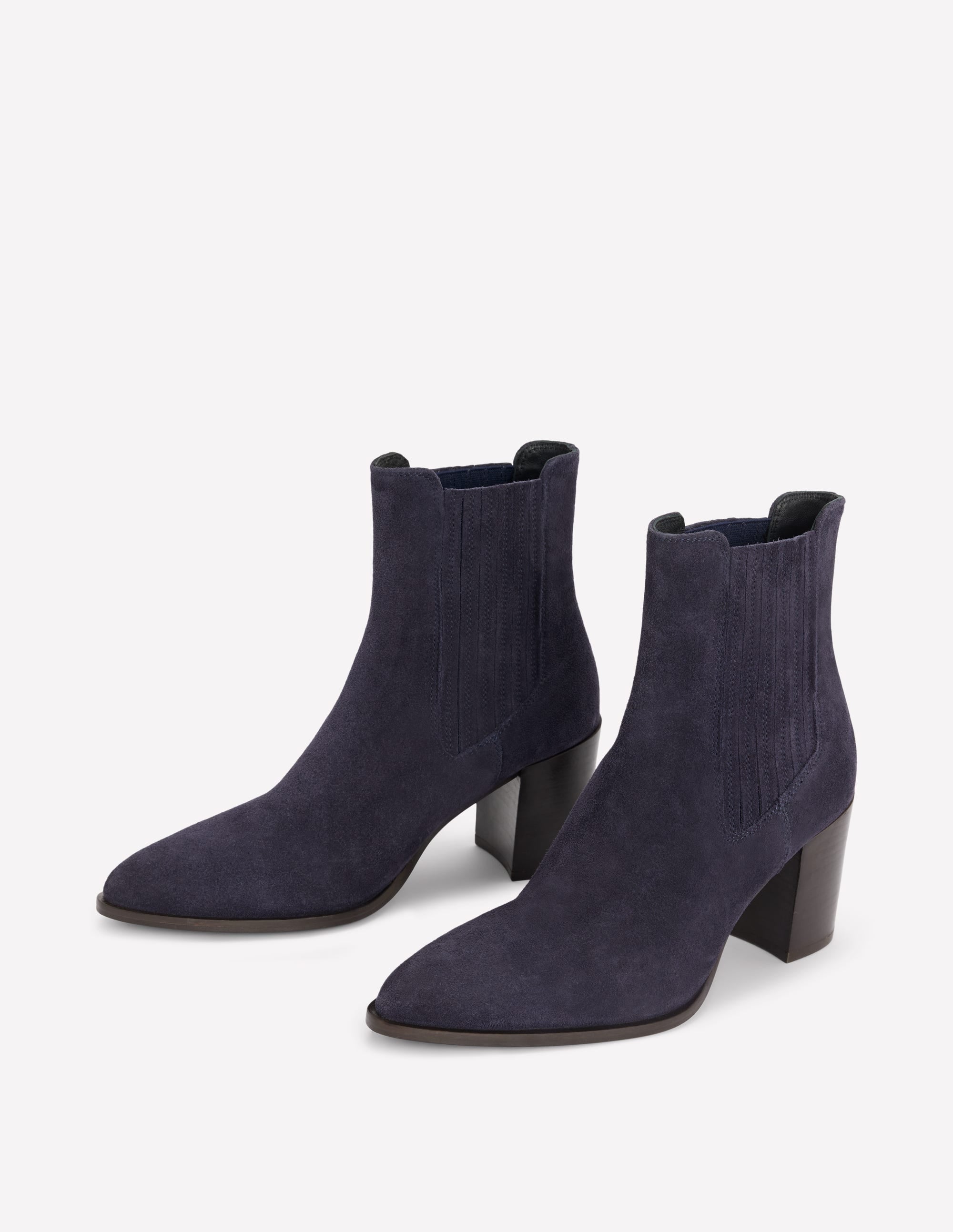 Point Casual Ankle Boots-Dark Navy - Image 4