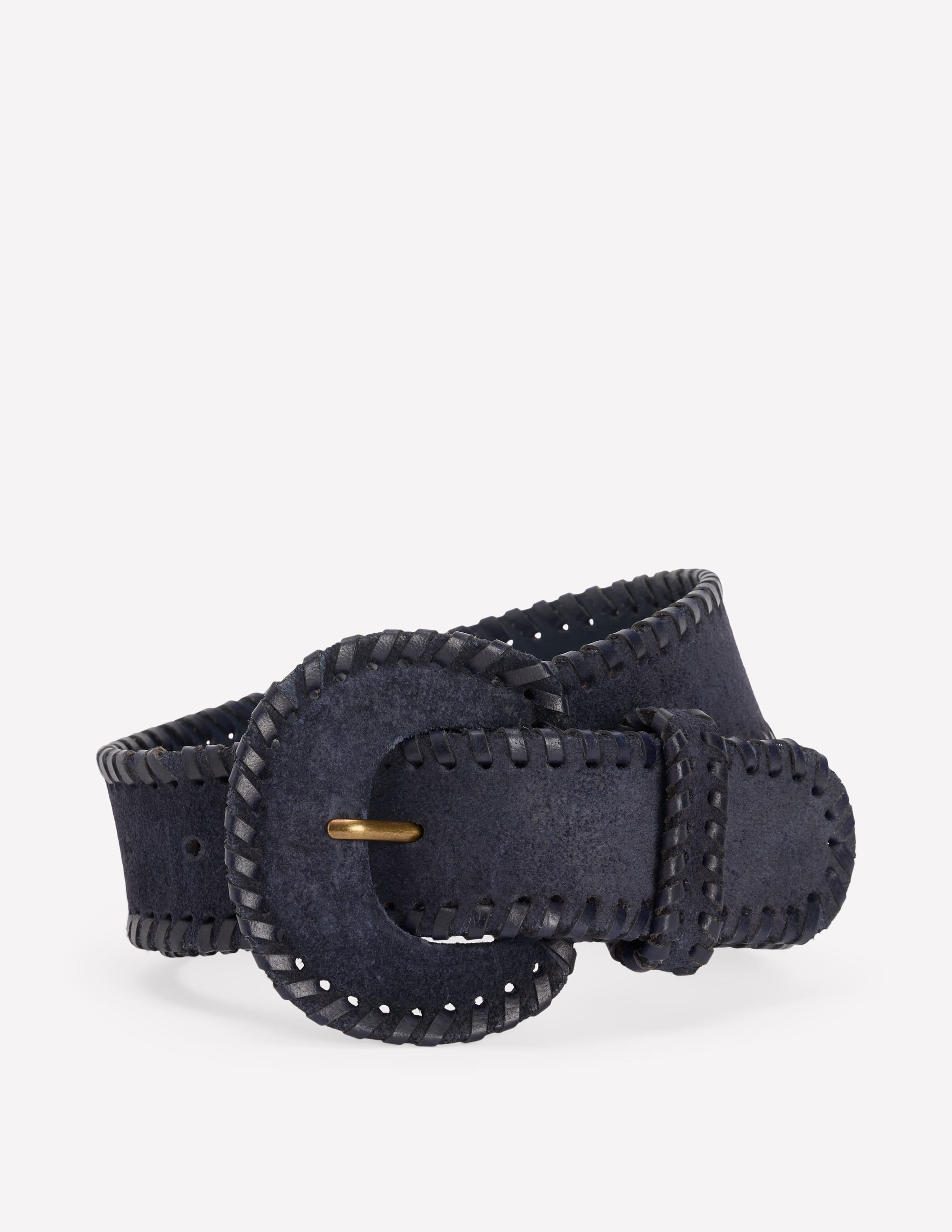Covered Whipstitch Belt-Navy - Image 2
