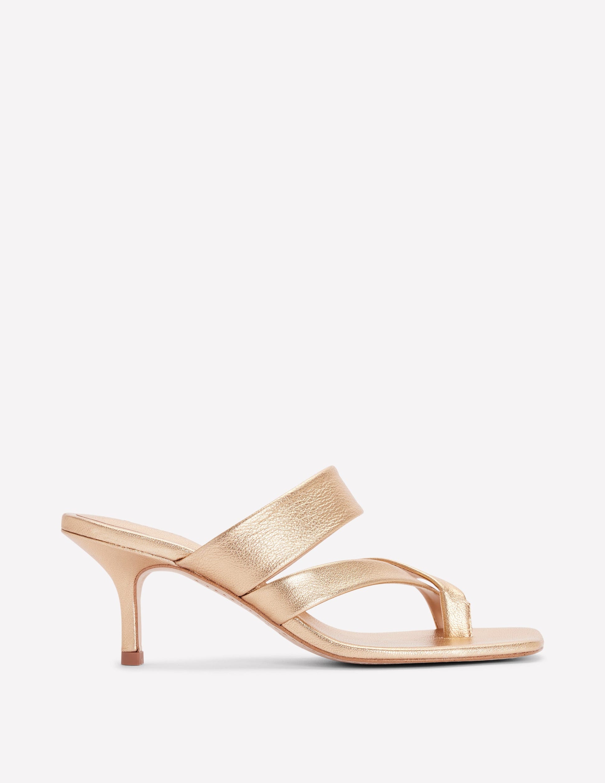 Toe Post Kitten Heels-Gold-2
