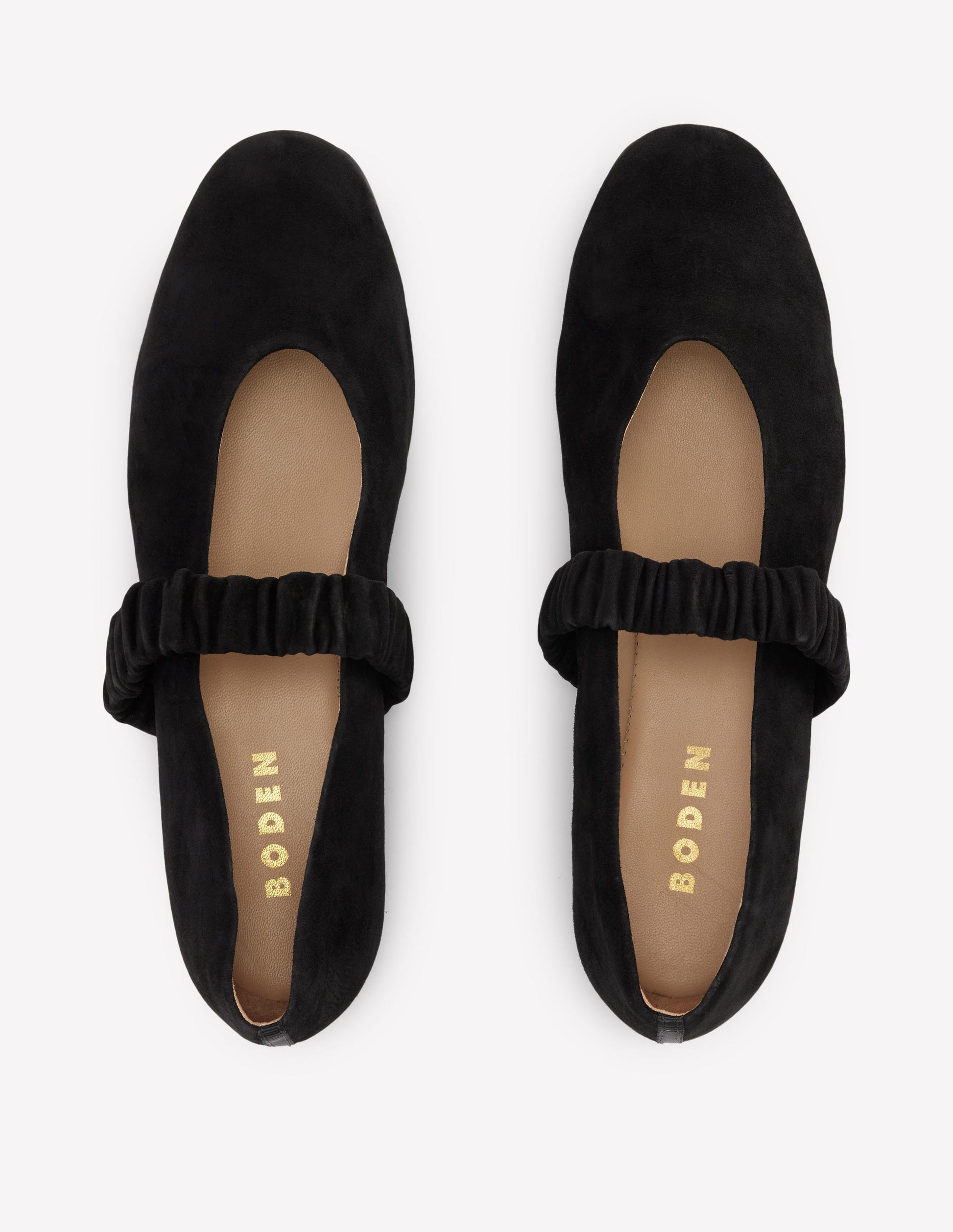 Camilla Ruched Ballet Flats-Black-5