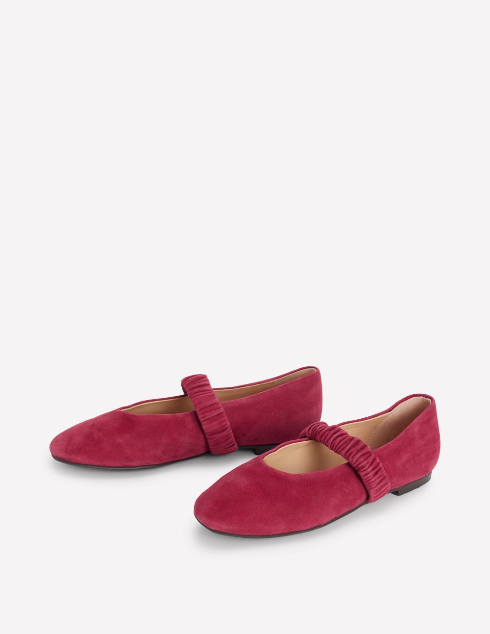 Camilla Ruched Ballet Flats-Wine - Image 3