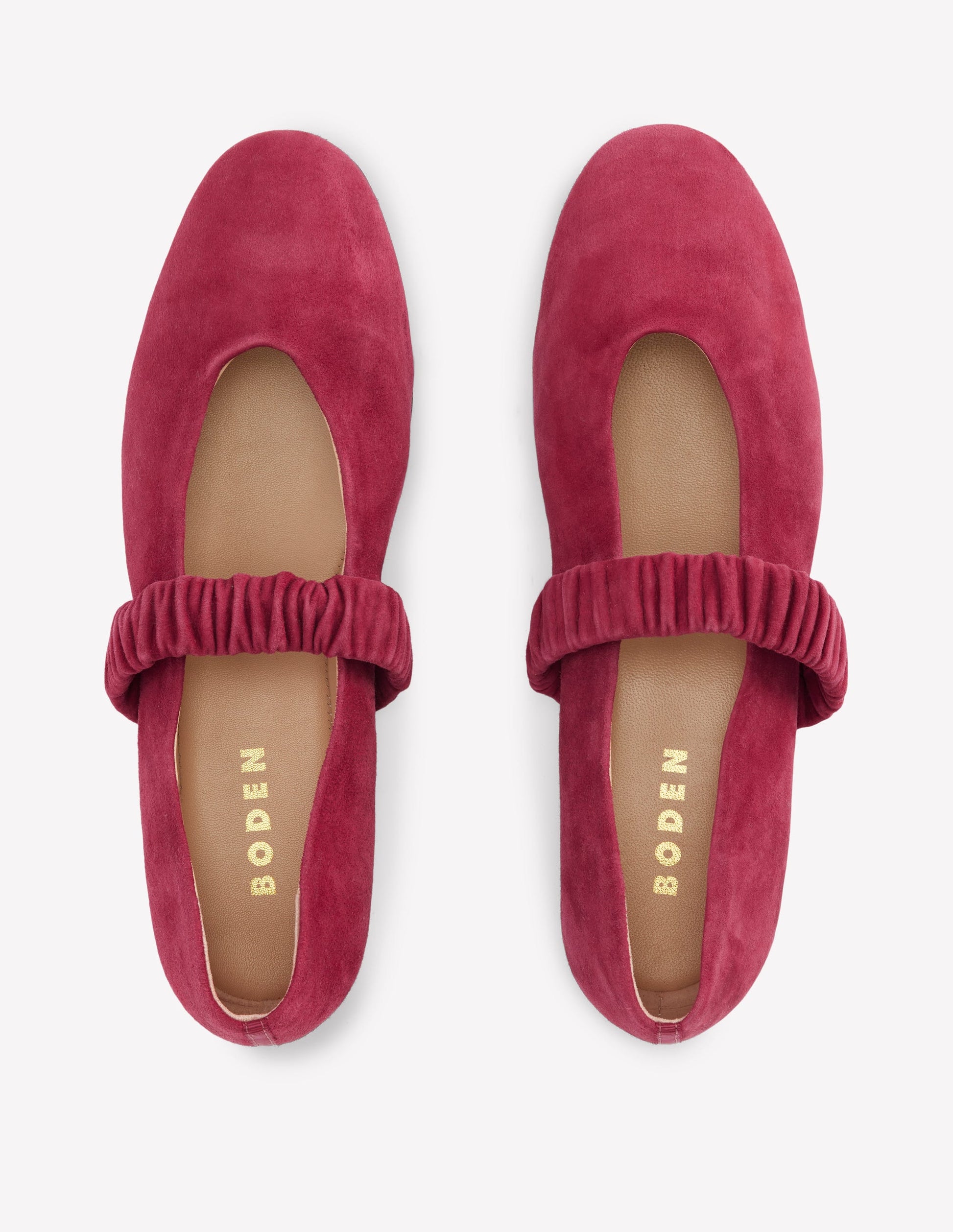 Camilla Ruched Ballet Flats-Wine-5
