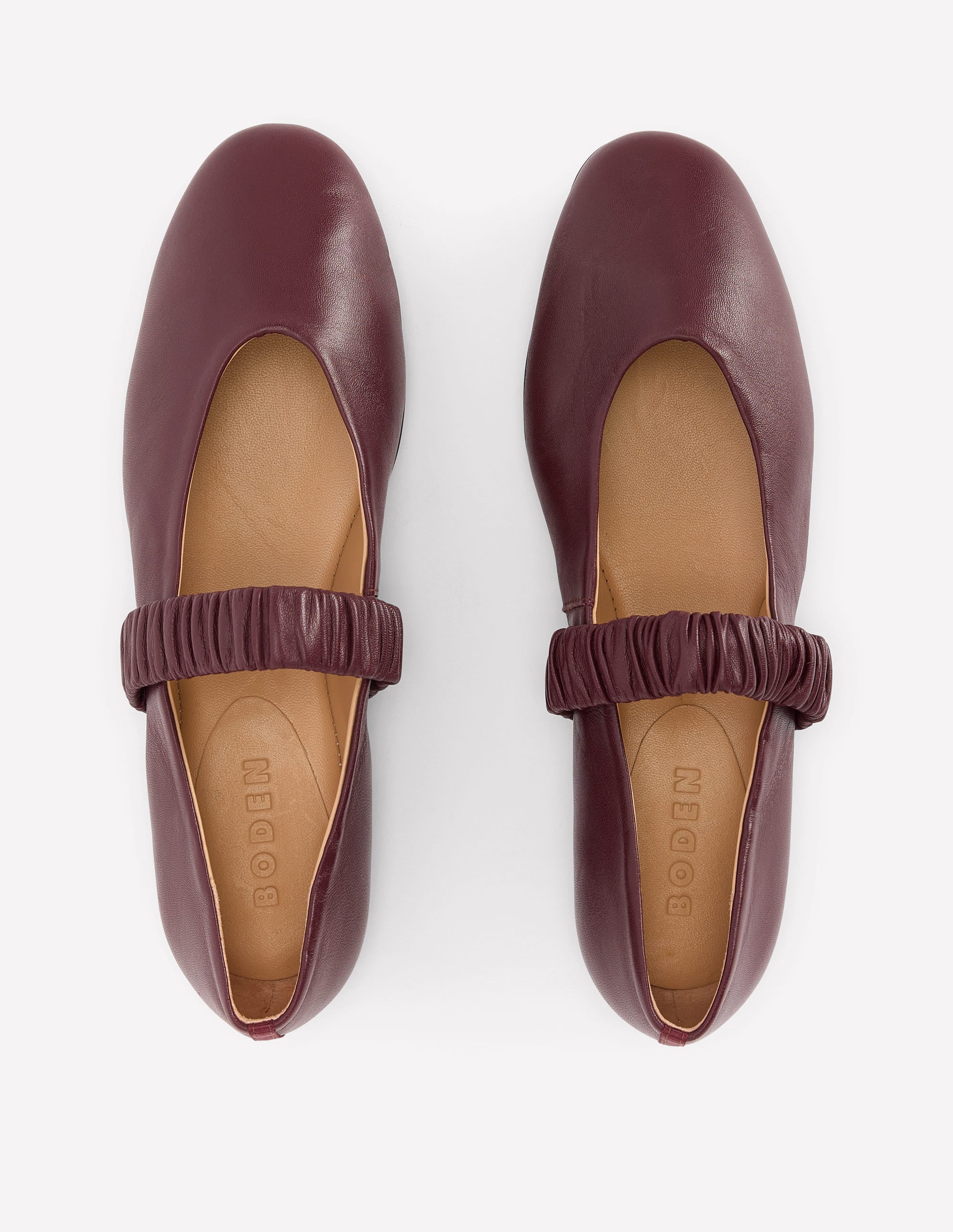 Camilla Ruched Ballet Flats-Oxblood - Image 5