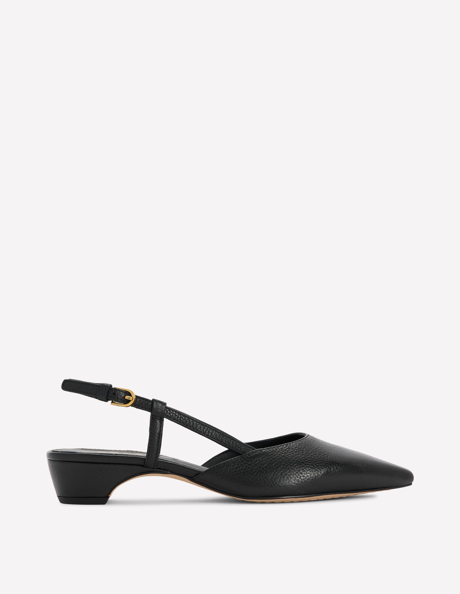 Mini Block Sling Backs-Black-2