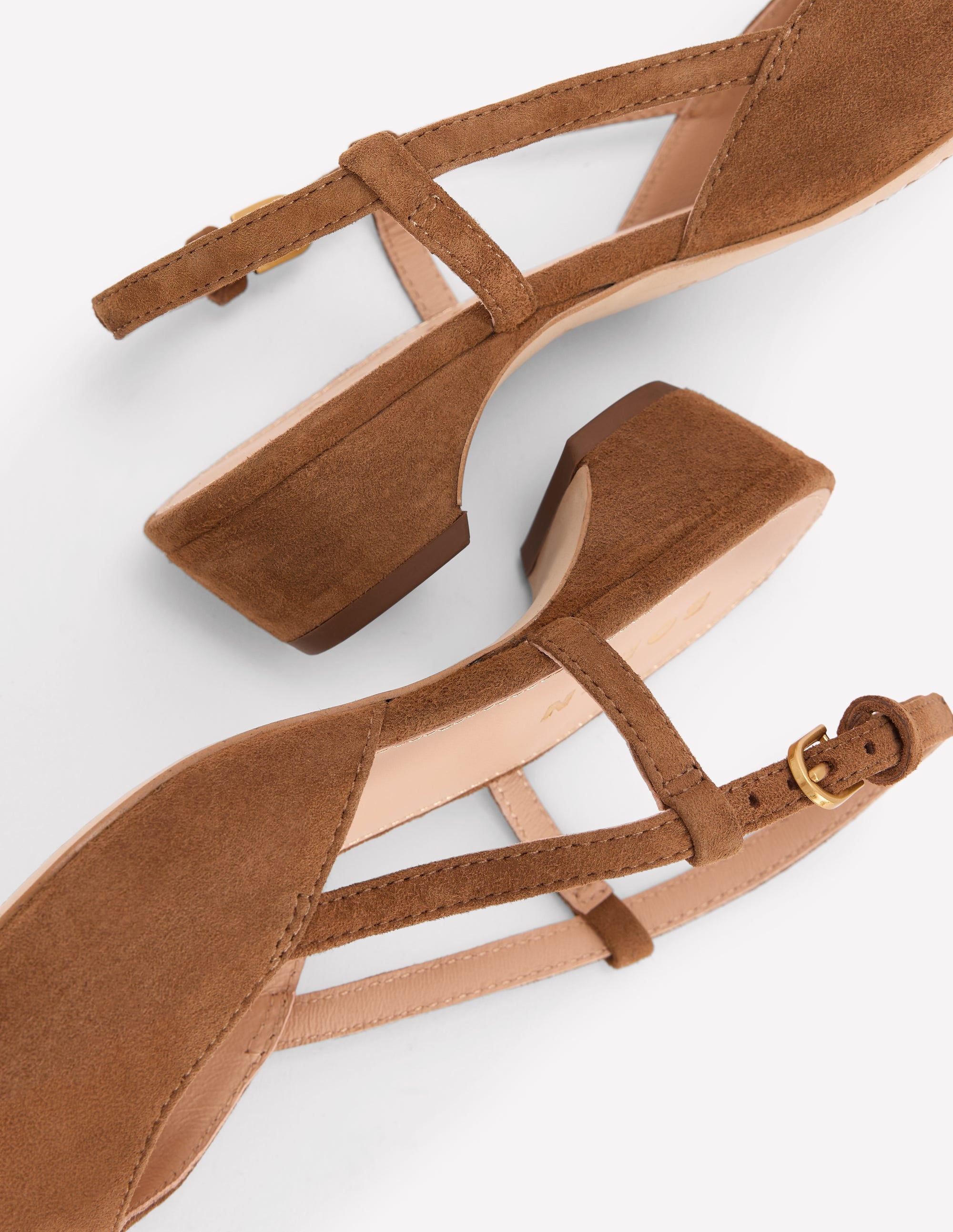 Mini Block Sling Backs-Raw Umber - Image 4