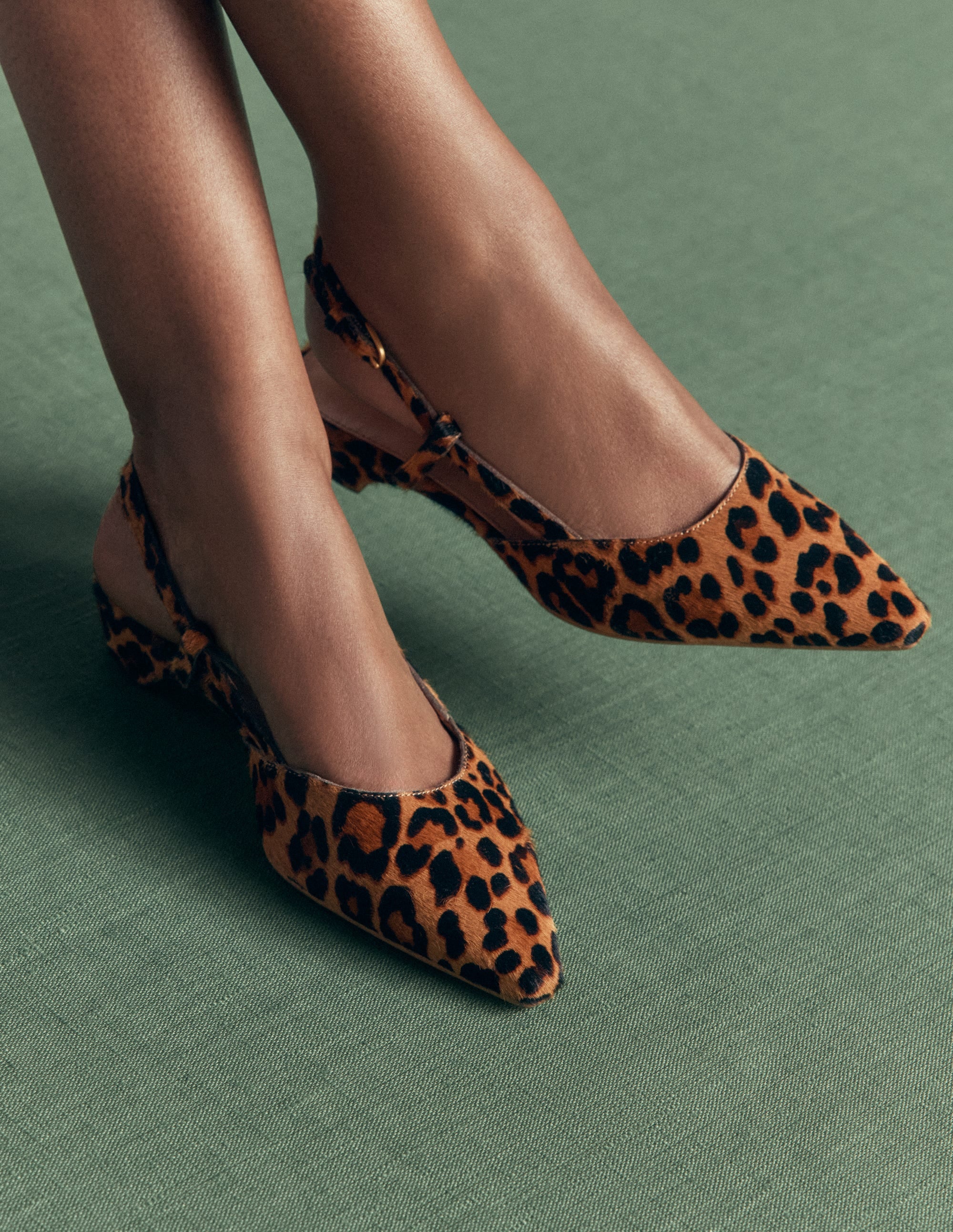 Mini Block Sling Backs-Classic Leopard - Image 2