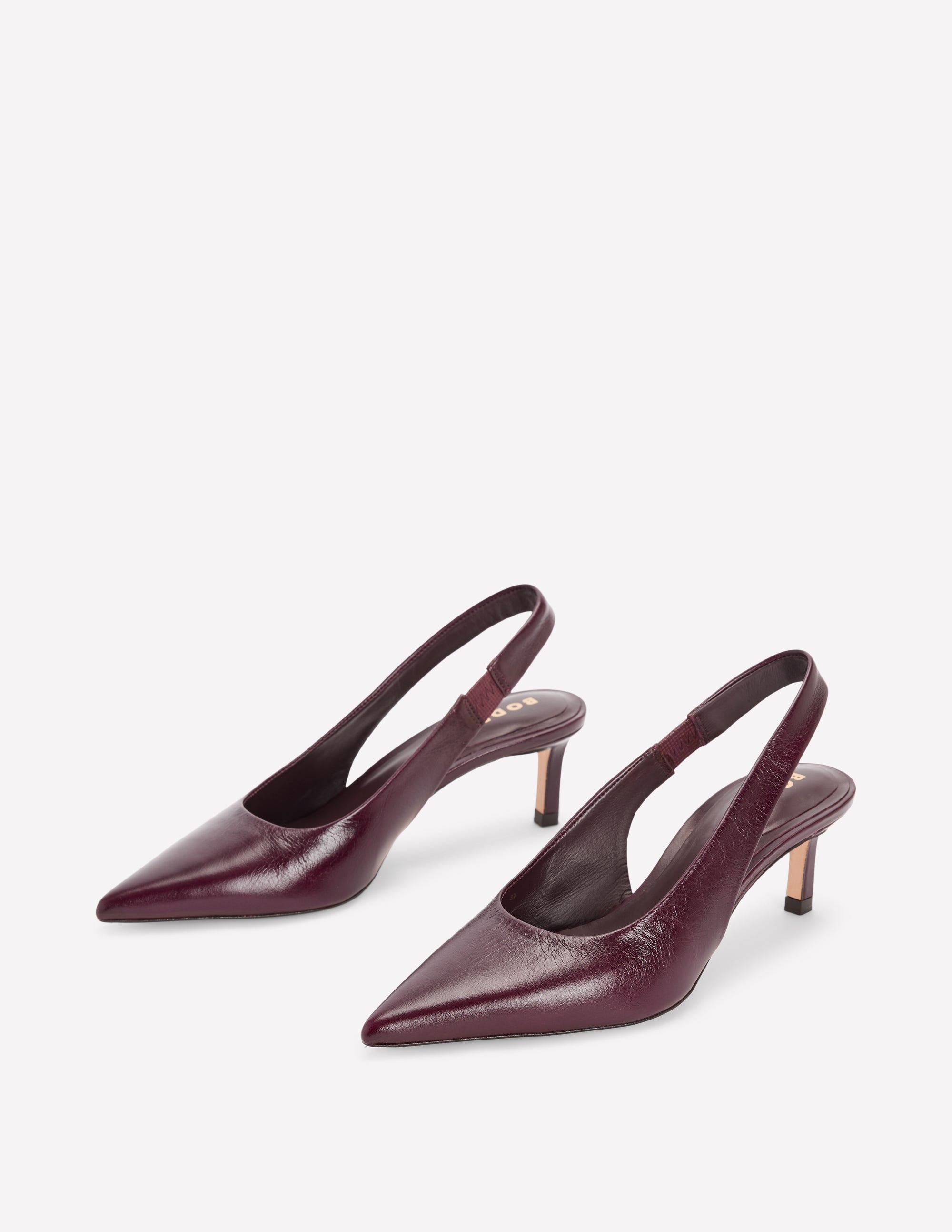 Hope Slingback Kitten Heels-Wine - Image 4