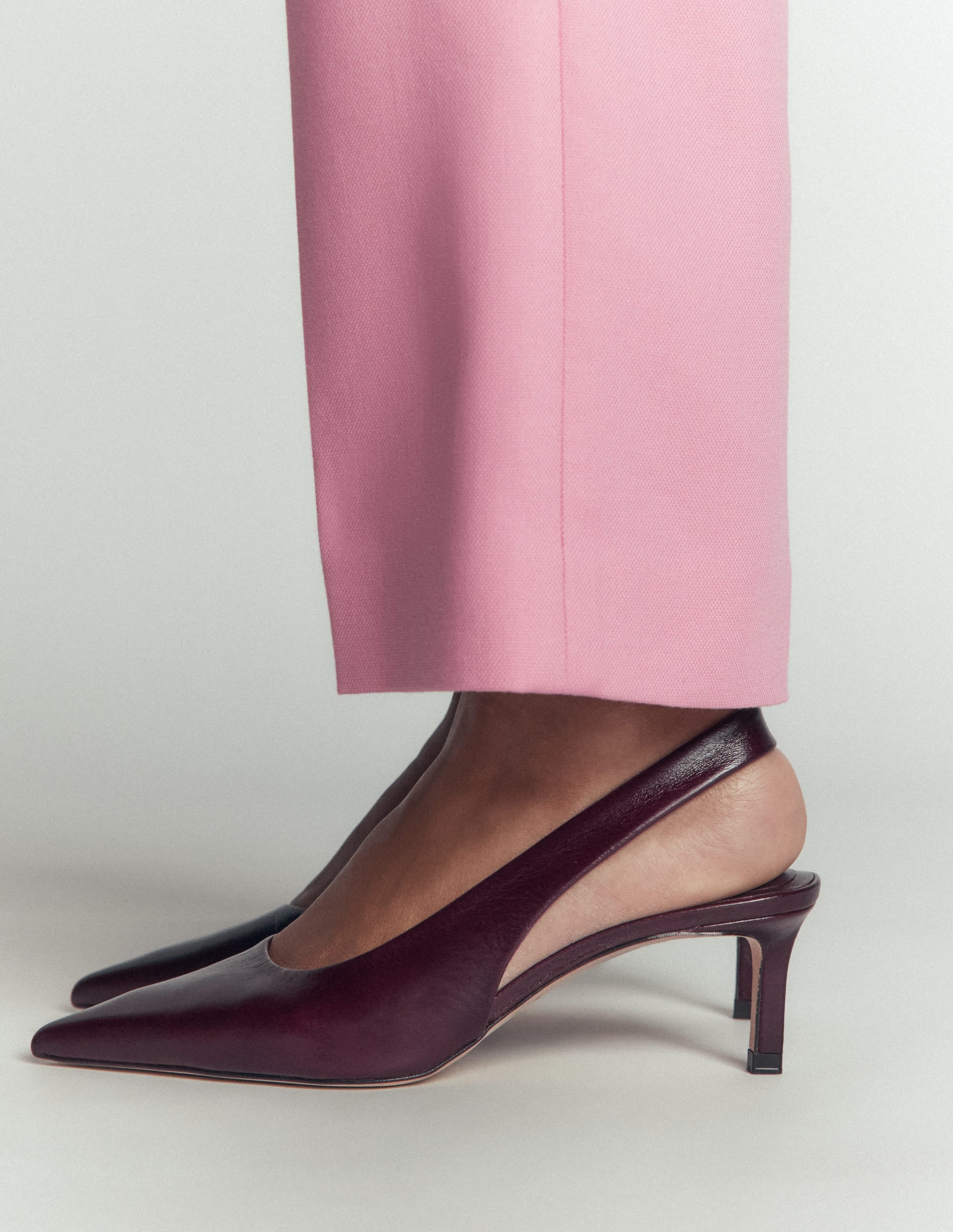 Hope Slingback Kitten Heels-Wine - Image 2