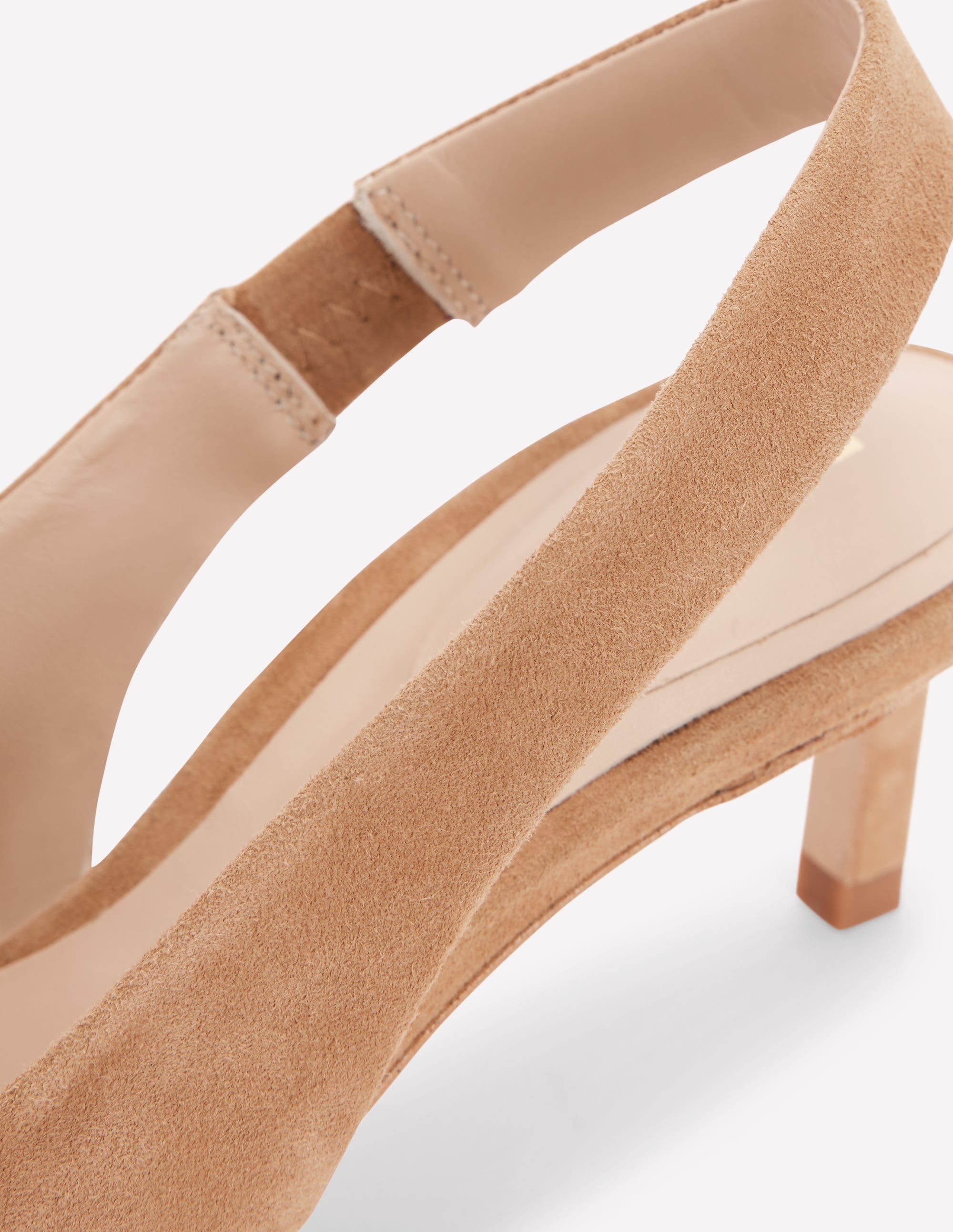 Hope Slingback Kitten Heels-Macchiato Suede - Image 5