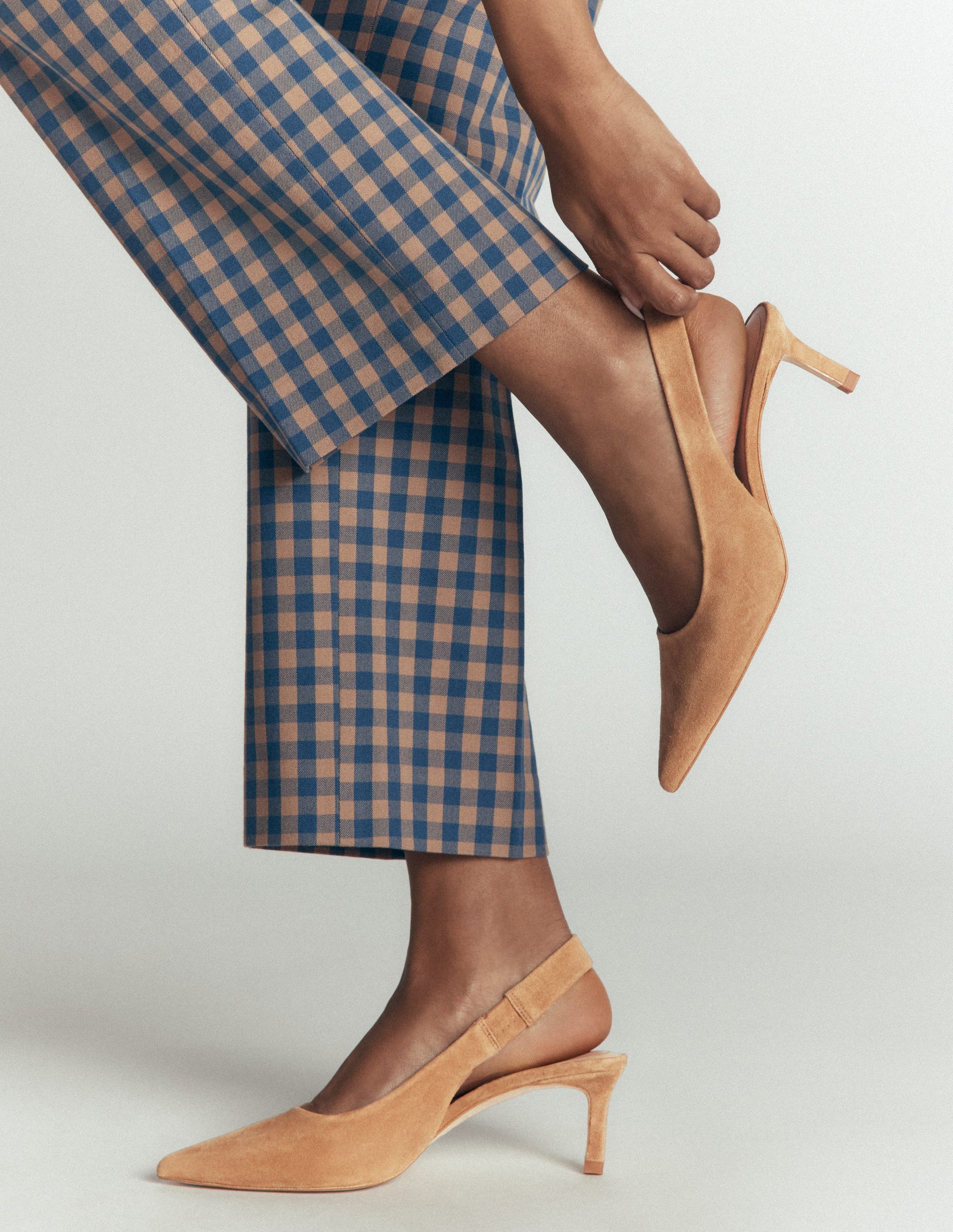 Hope Slingback Kitten Heels-Macchiato Suede-1