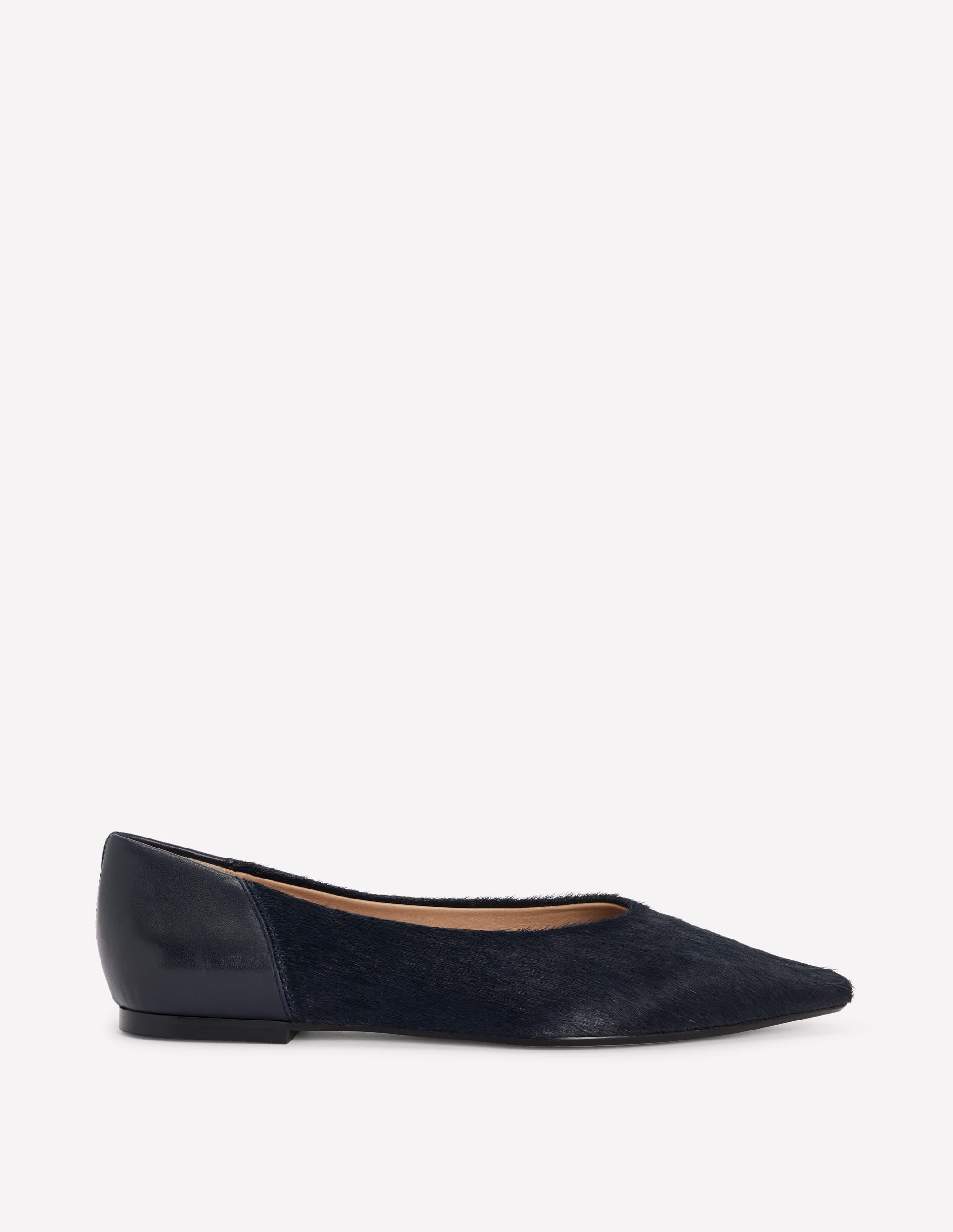 Nigella Pointed Toe Flats-Navy - Image 1