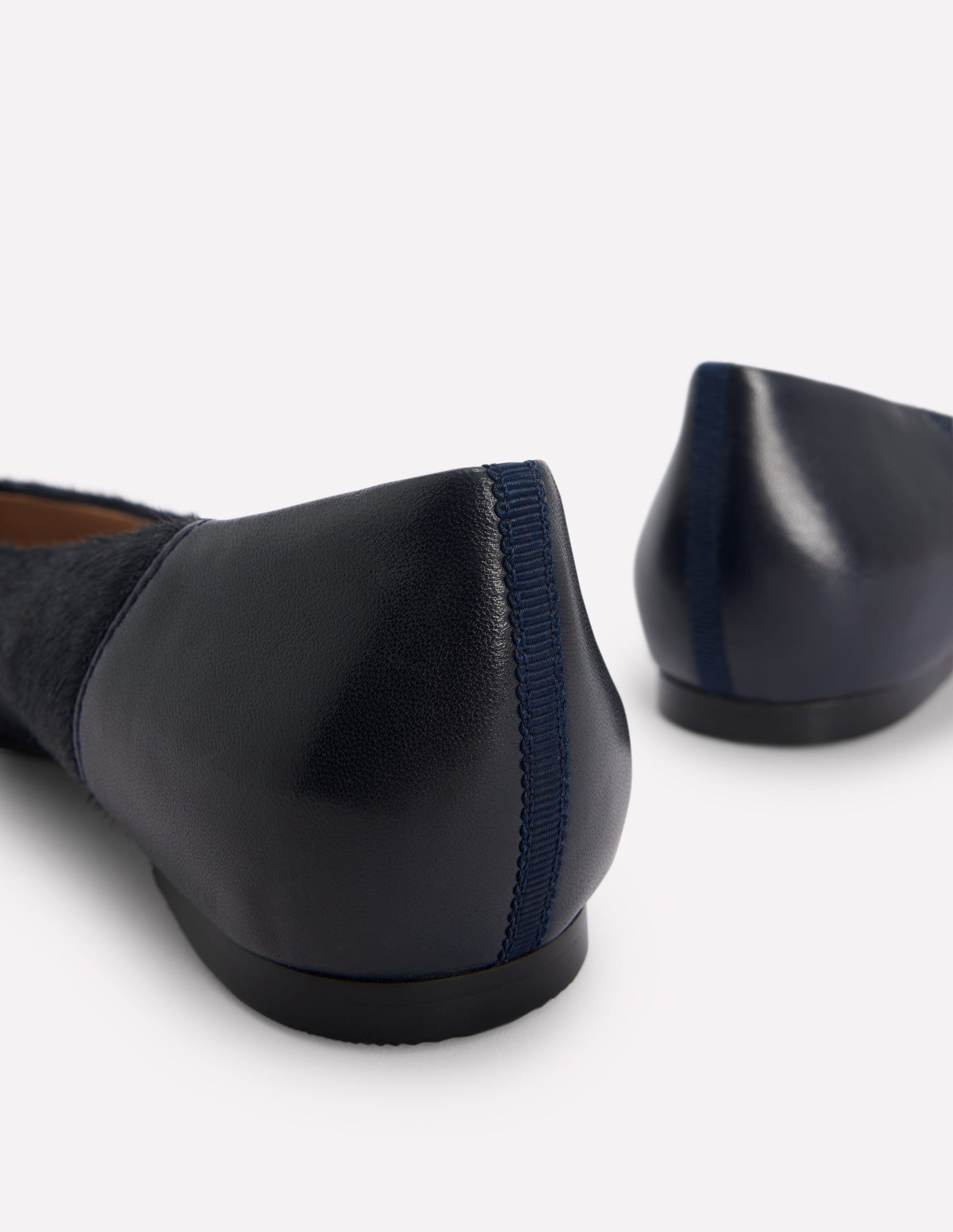 Nigella Pointed Toe Flats-Navy-4