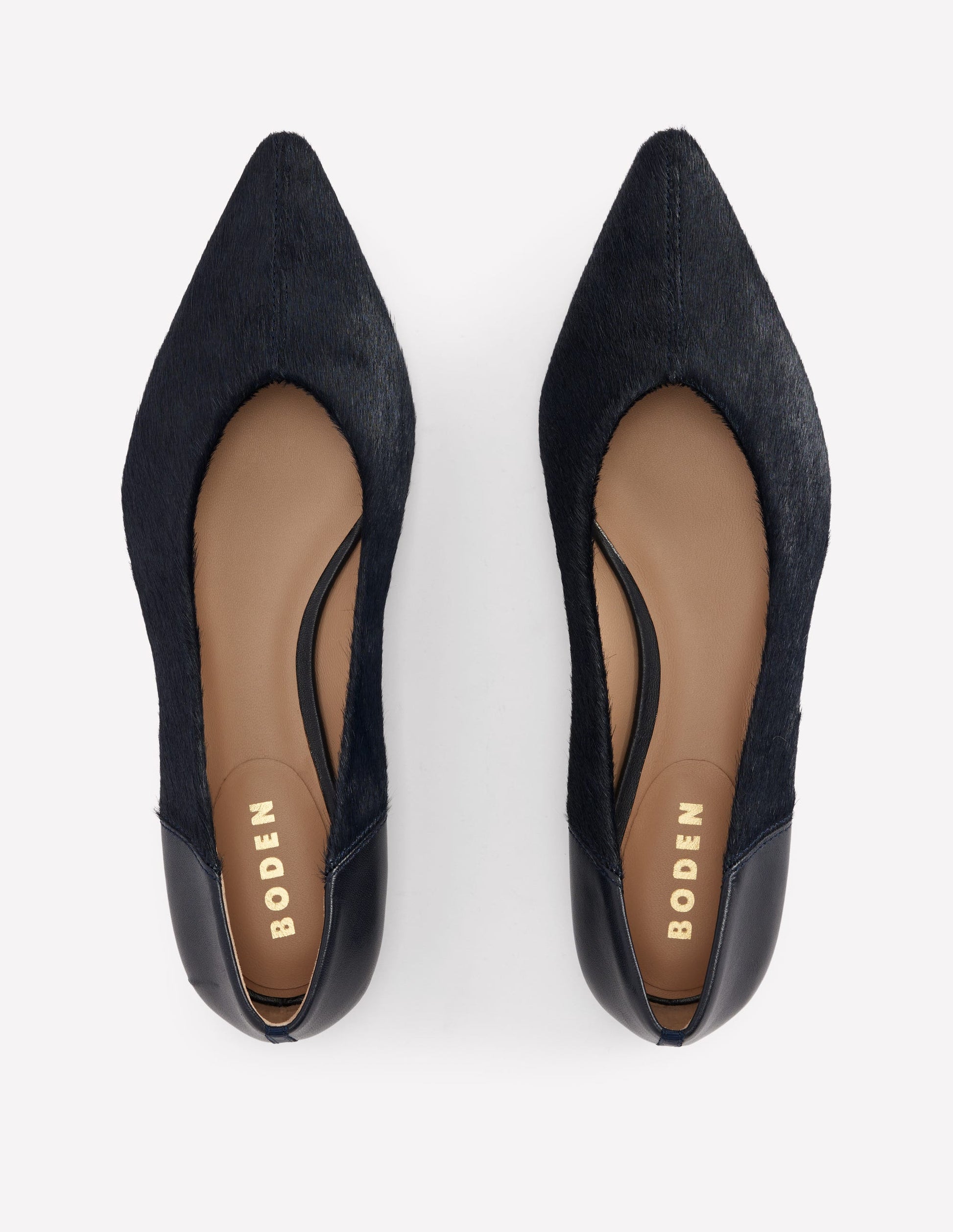Nigella Pointed Toe Flats-Navy-5