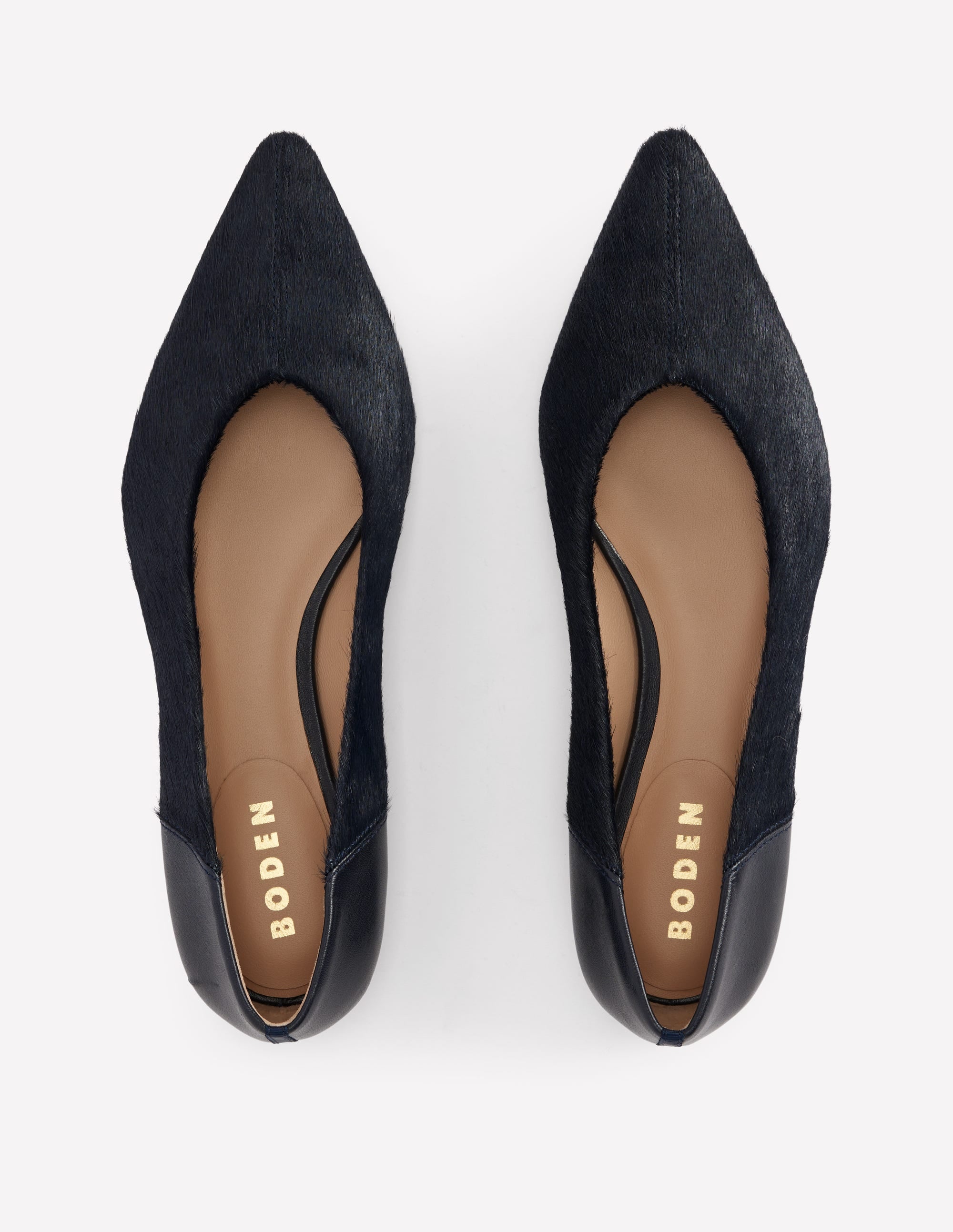 Nigella Pointed Toe Flats-Navy - Image 5