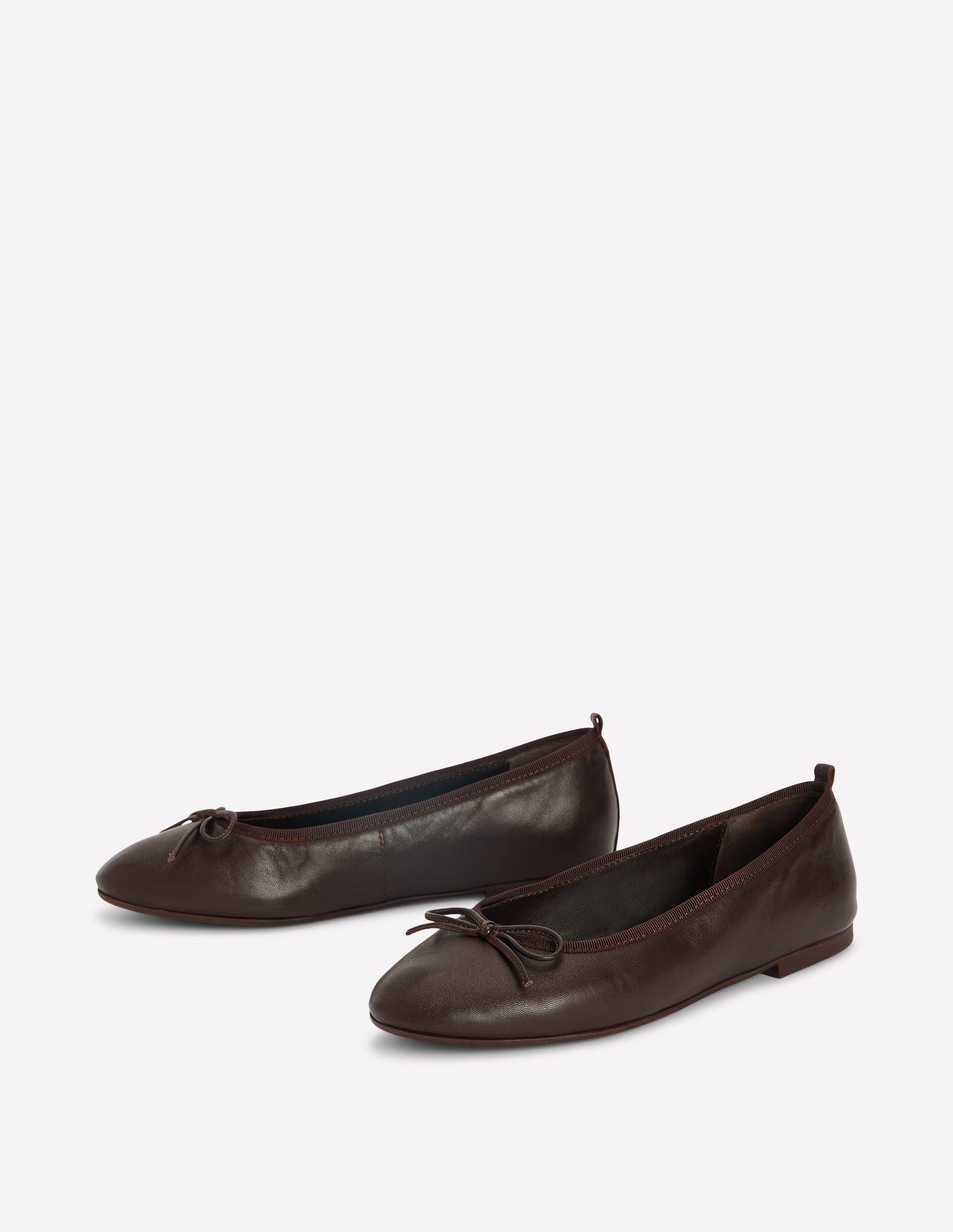 Patti Round Toe Ballet Flats-Bitter Chocolate-3