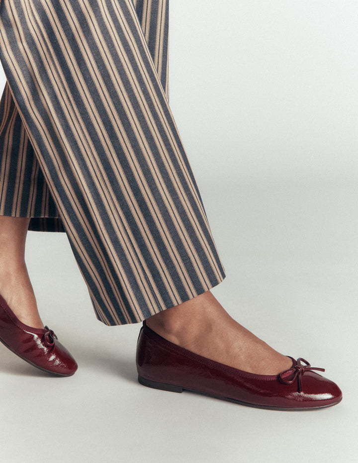 Patti Round Toe Ballet Flats-Oxblood
