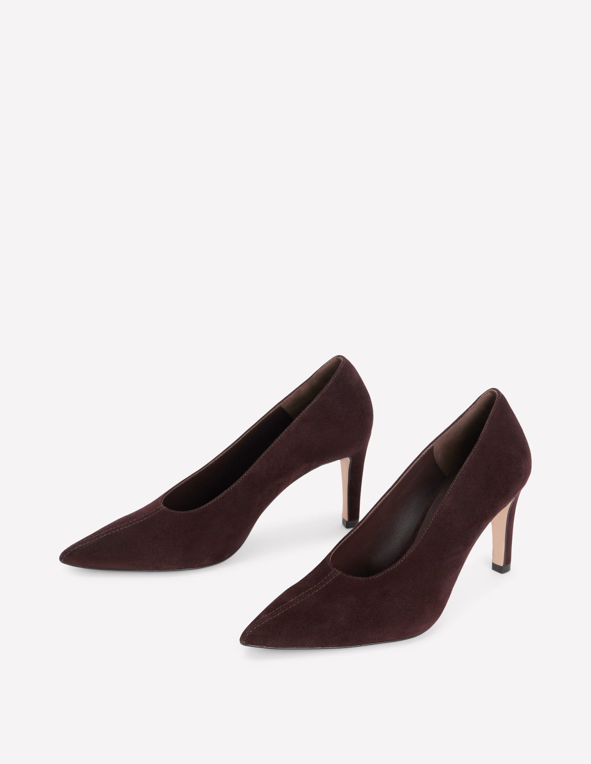 Pointed Court Shoes-Chocolate-1