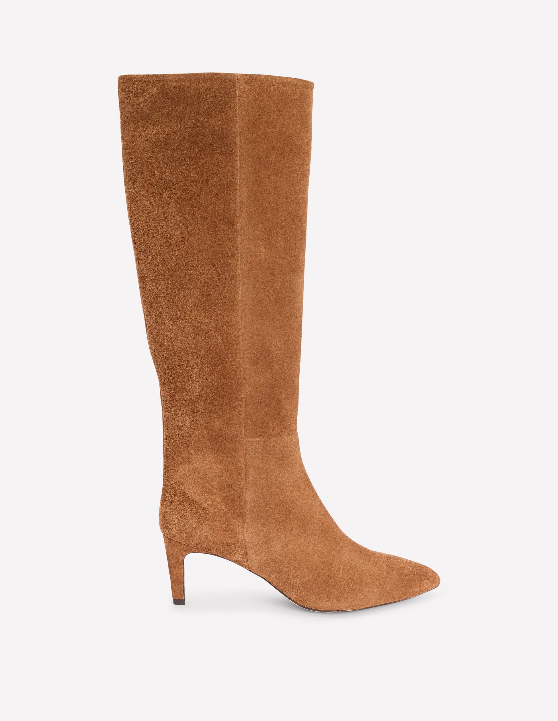 Straight Leg Heeled Boot-Golden Brown-1