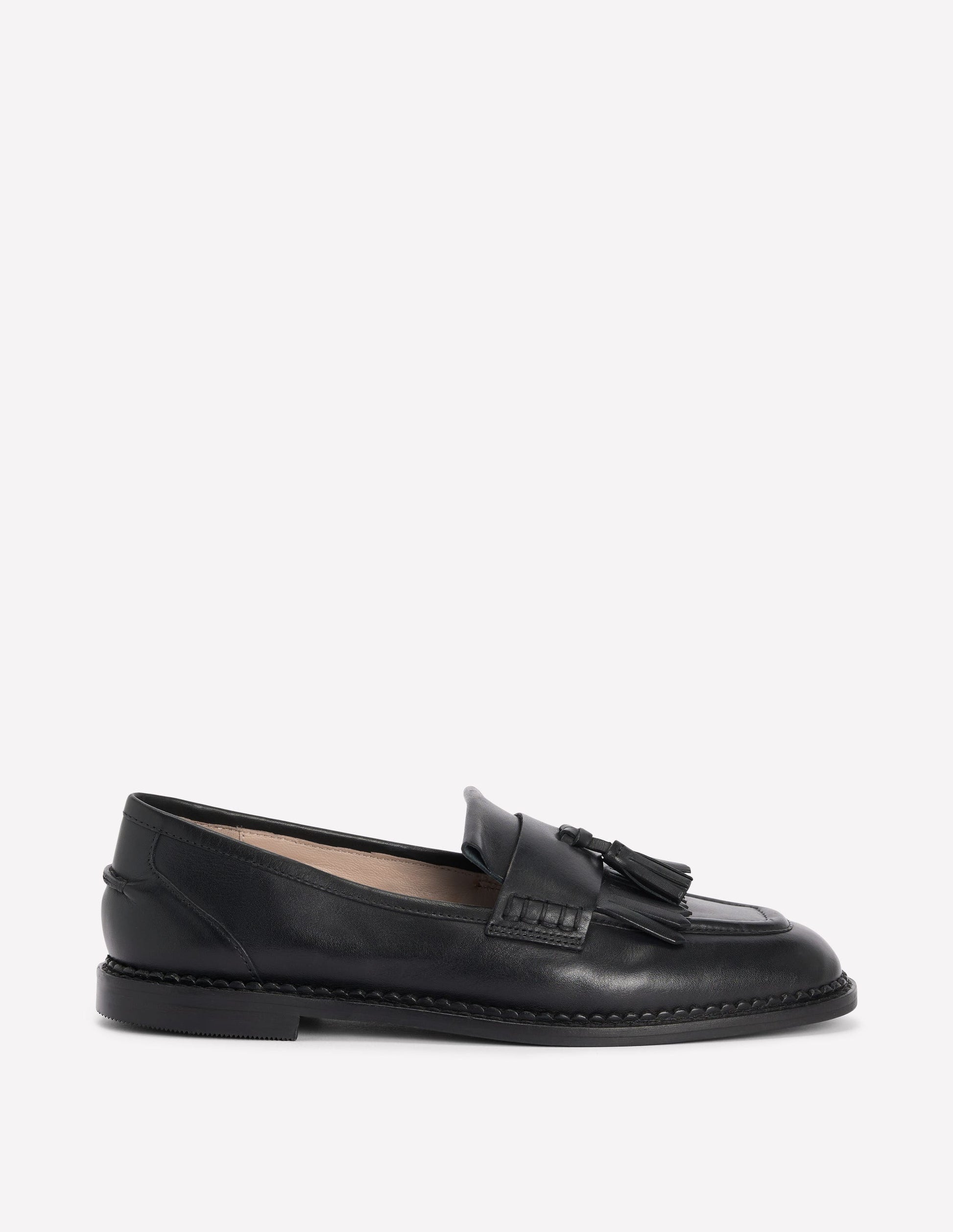 Nya Ghillie Flat Loafers-Black-1