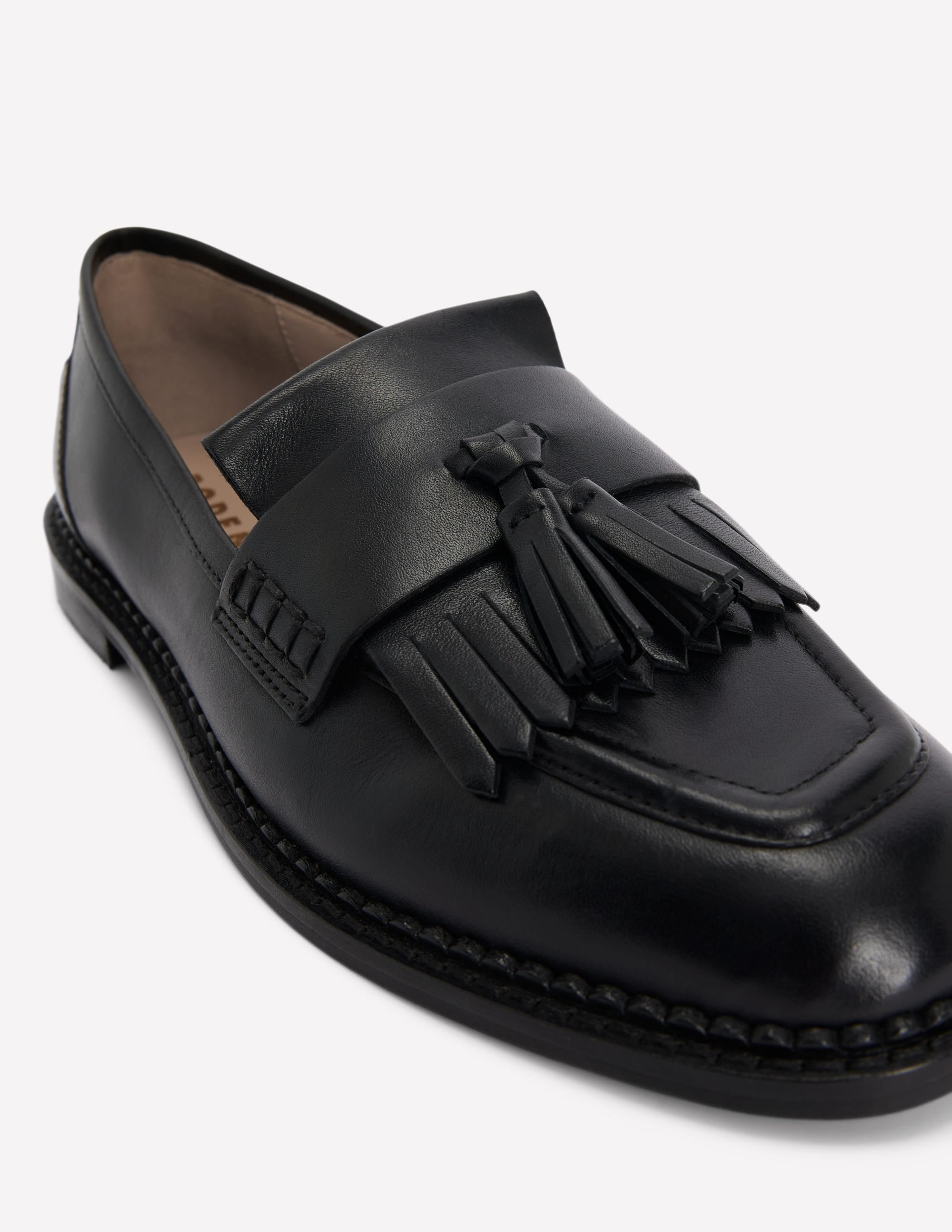 Nya Ghillie Flat Loafers-Black - Image 4