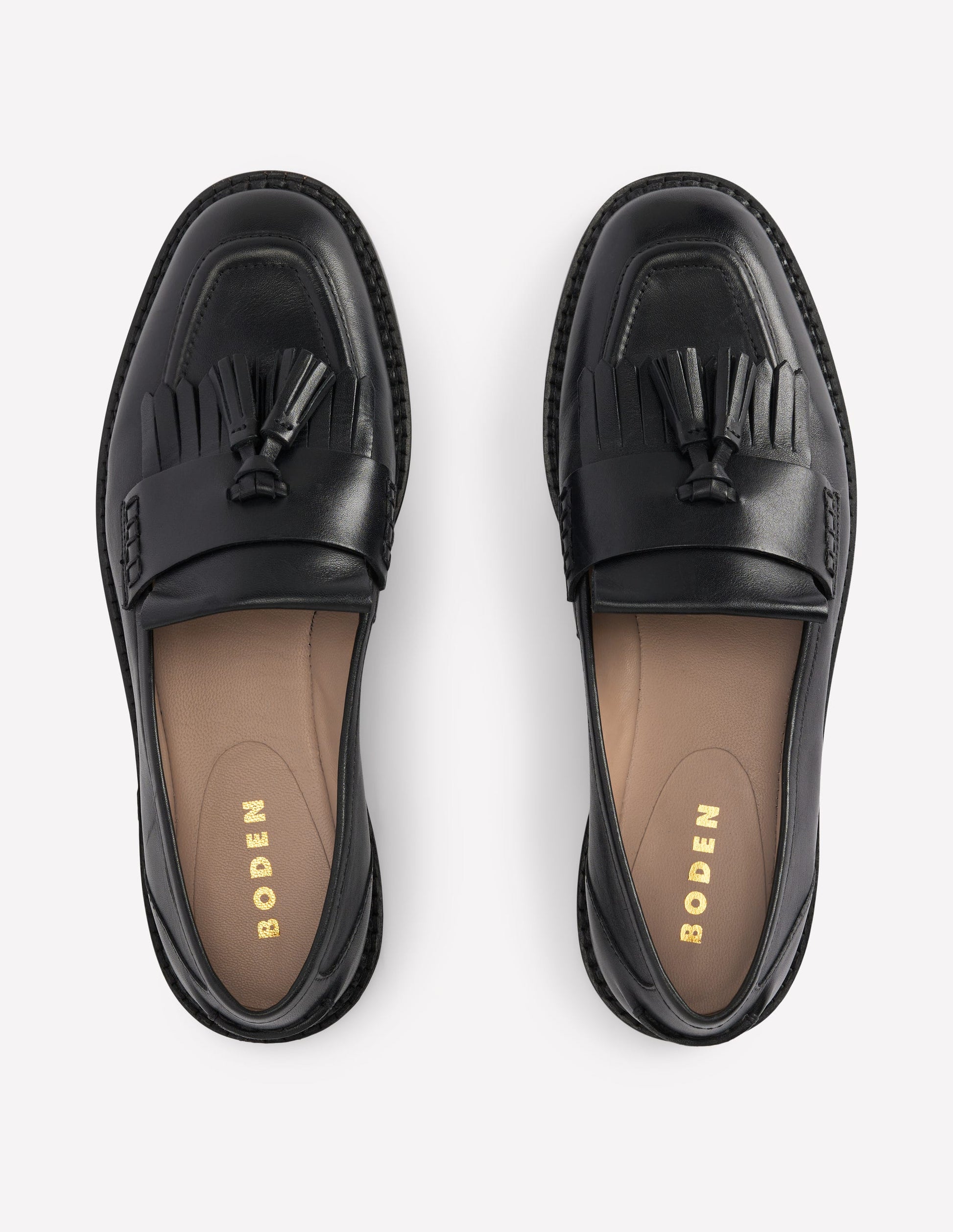 Nya Ghillie Flat Loafers-Black-5