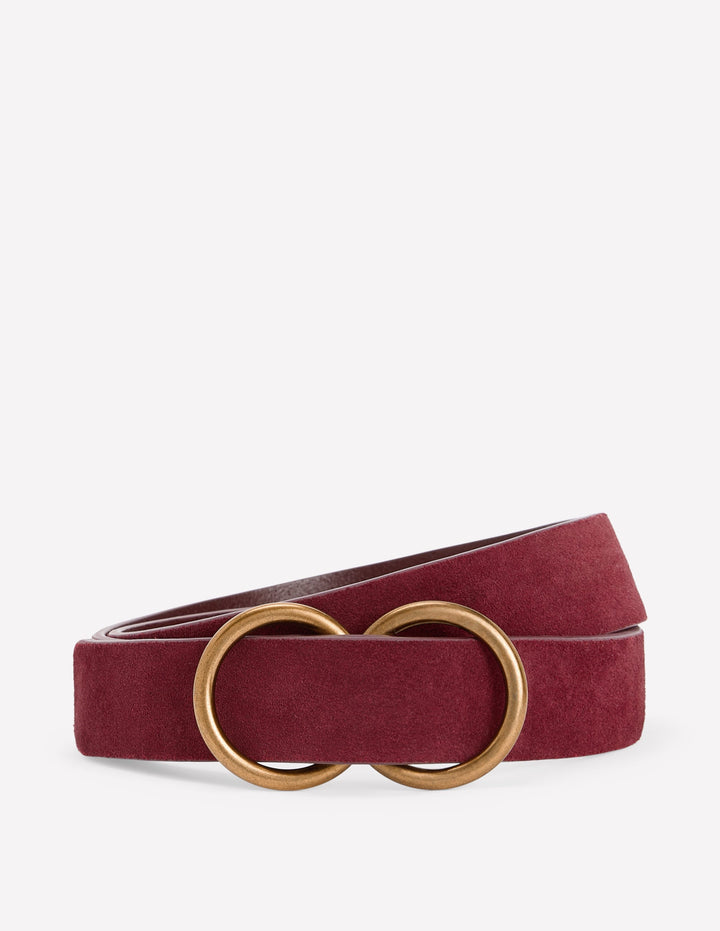 Double Ring Belt-Oxblood