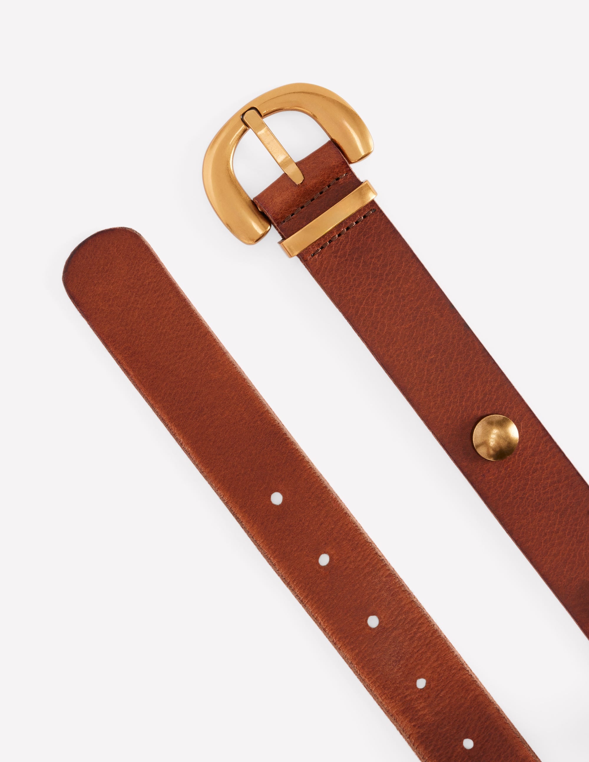 Stud Buckle Belt-Tan - Image 3